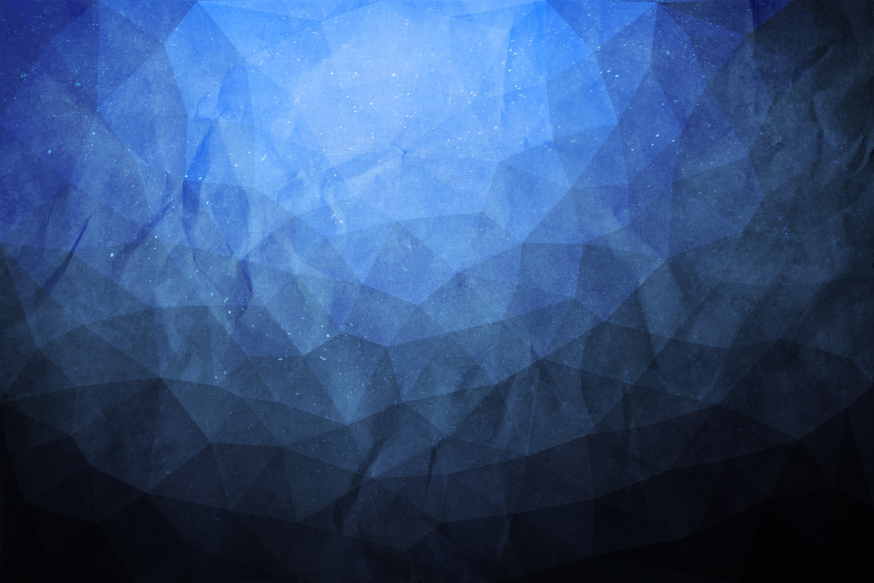 blue, art and craft, 2K, creativity, shiny, dark, shape, decoration, astronomy, abtract, textured, polygon, geometric Shape, indoors, futuristic, grunge, HD Wallpaper