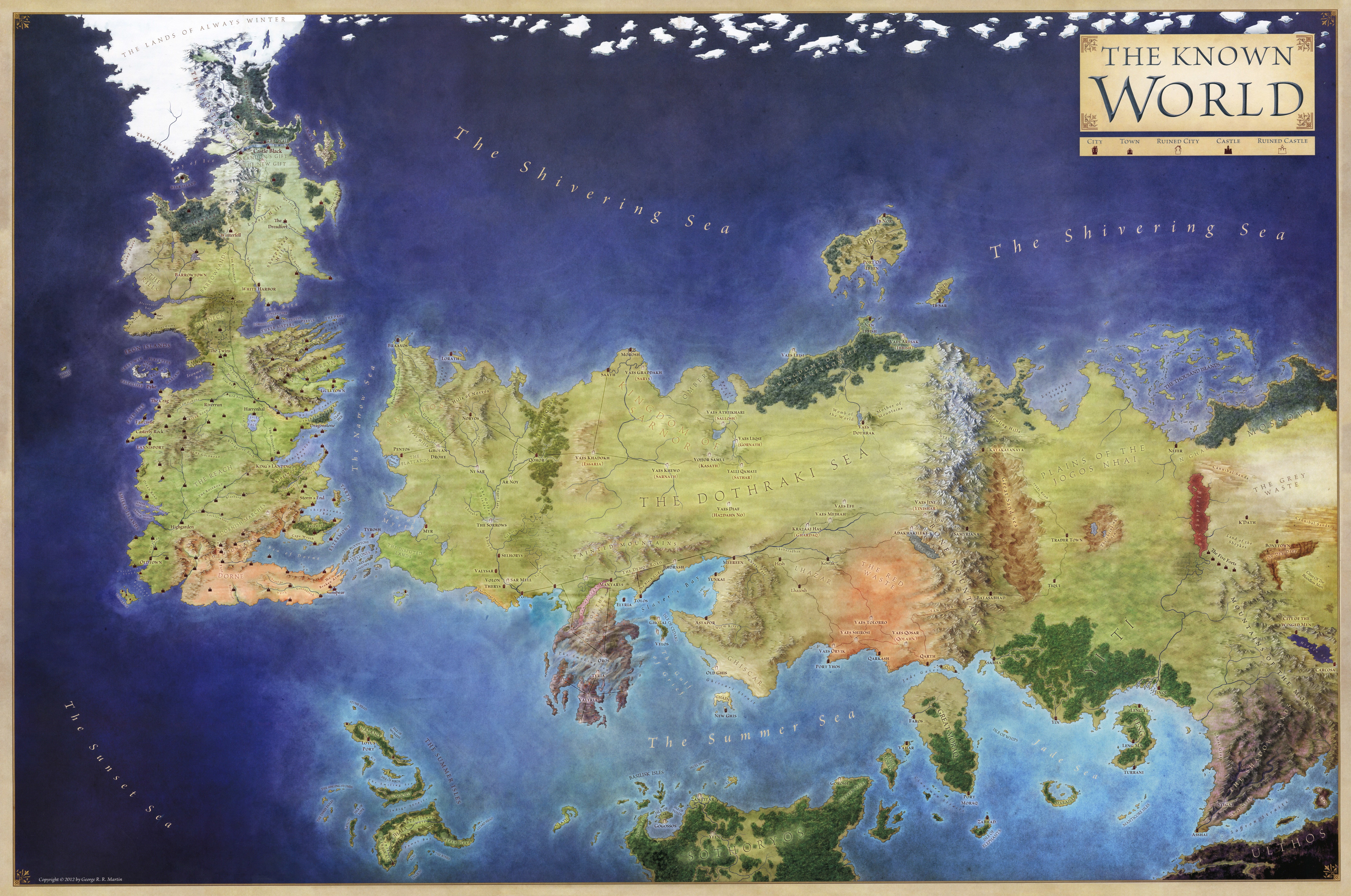 The known world, map, A Song of Ice and Fire, The essos, background, Essos, Västerås, Westeros, Game Of Thrones, 5K, HD Wallpaper