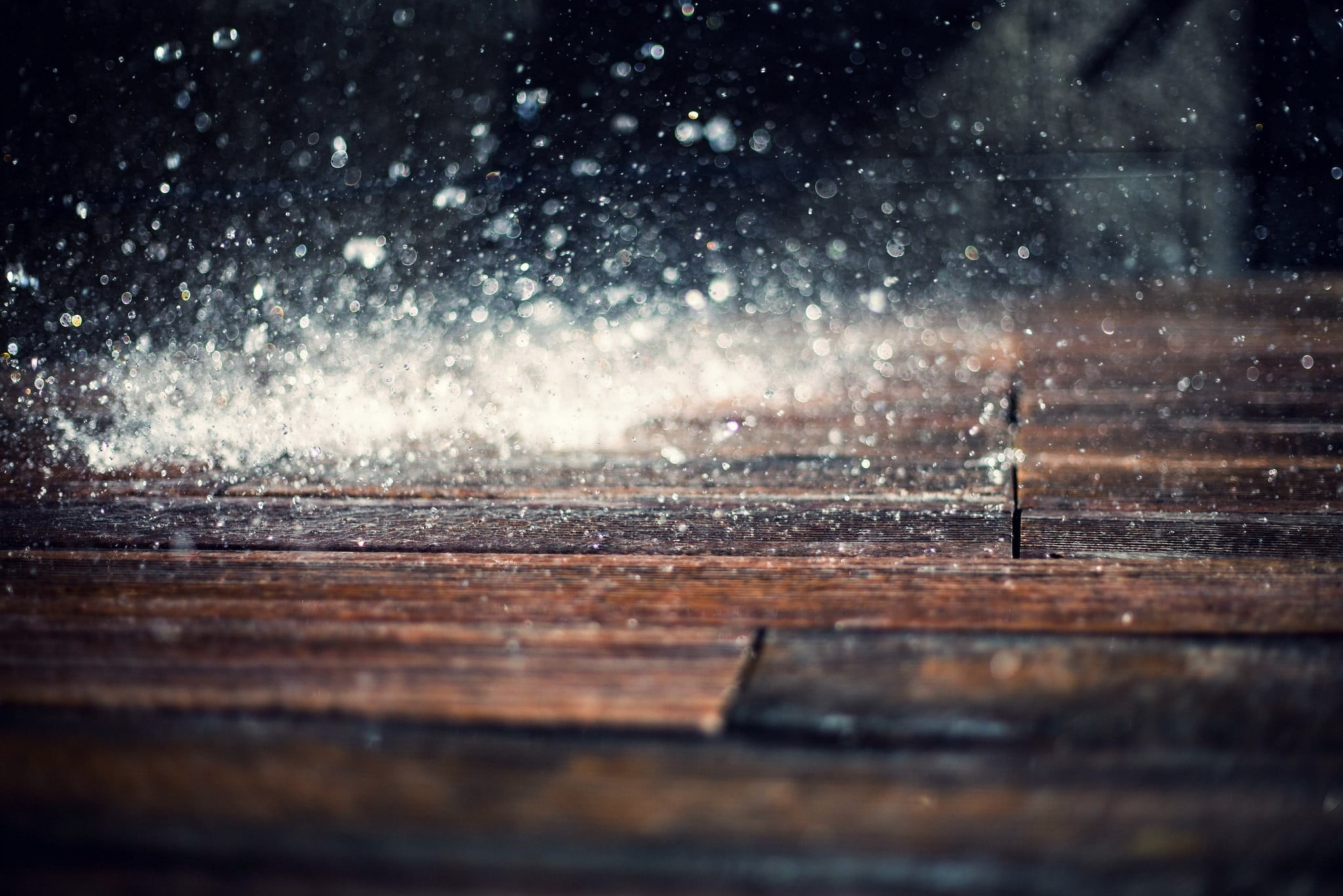 table, drops, blue, day, close-up, flooring, wet, macro, selective focus, cold temperature, wooden surface, defocused, no People, backgrounds, floor, brown, HD Wallpaper