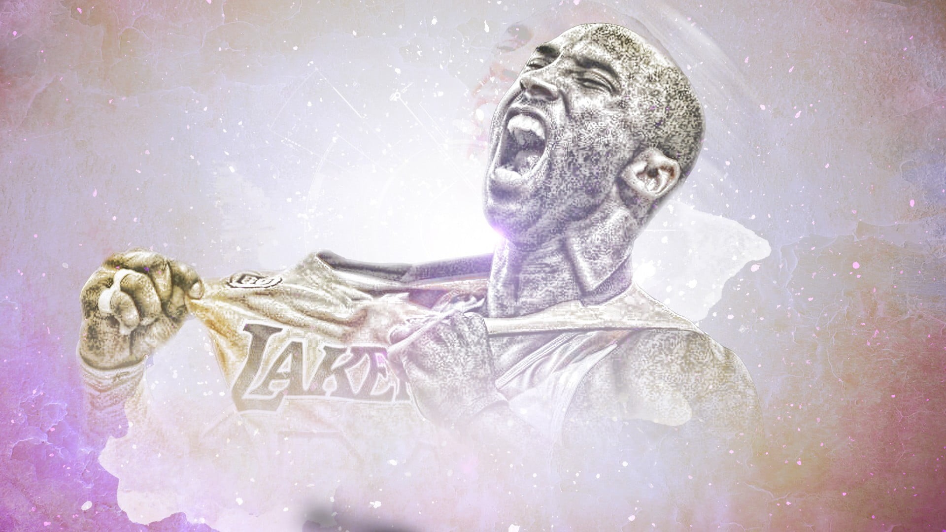  sports, headshot, composite image, Kobe Bryant, 1080P, emotion, snowing, men, costume, indoors, digital composite, celebration, human body part, HD Wallpaper