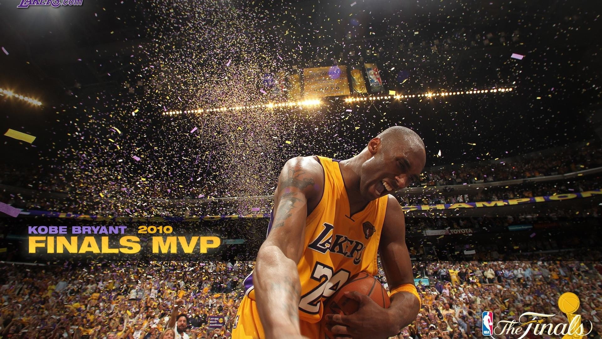 1080P, lakers, hd, angeles, mvp, confetti, kobe, los, sports, bryant, HD Wallpaper