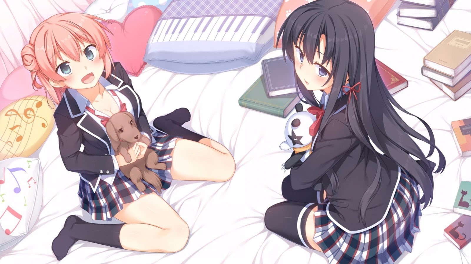 adult, lifestyles, togetherness, three people, females, sunlight, childhood, Yahari Ore no Seishun Love Comedy wa Machigatteiru, indoors, women, real people, HD Wallpaper