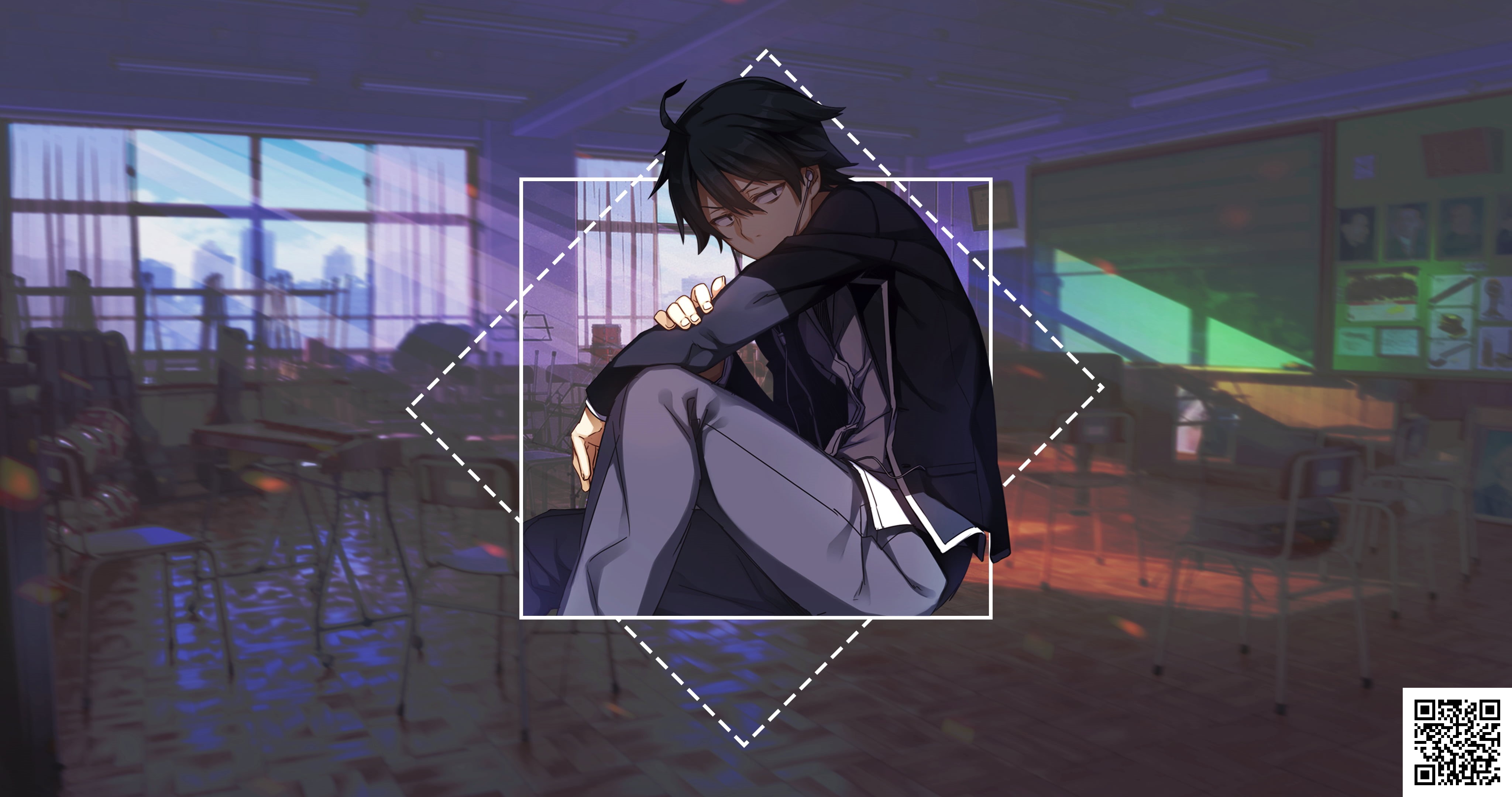 Hikigaya Hachiman, school, 4K, Yahari Ore no Seishun Love Comedy wa Machigatteiru, HD Wallpaper