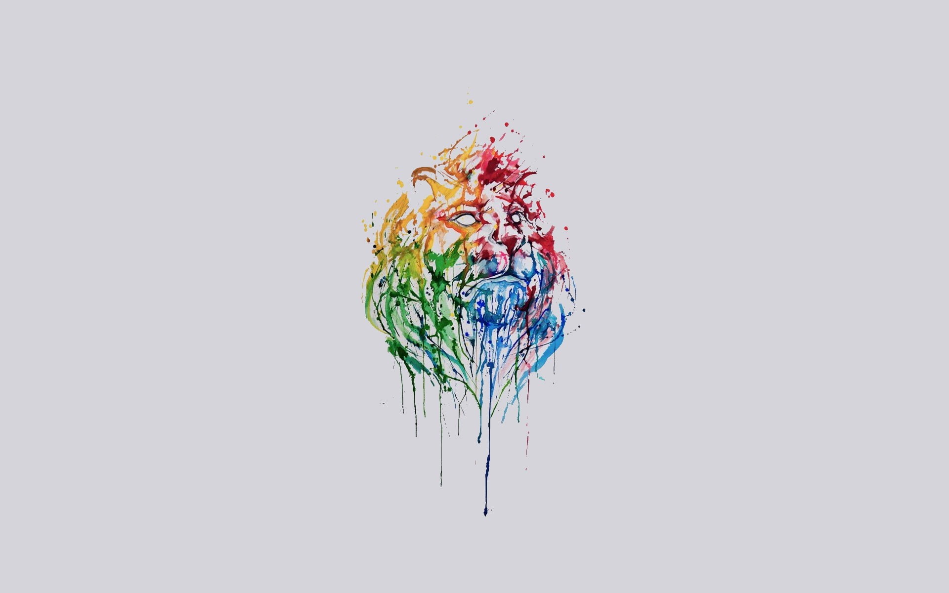 art, mid-air, art and craft, studio shot, water, complexity, artwork, multi, abstract, abundance, animals, lion, technology, close-up, still life, no people, HD Wallpaper