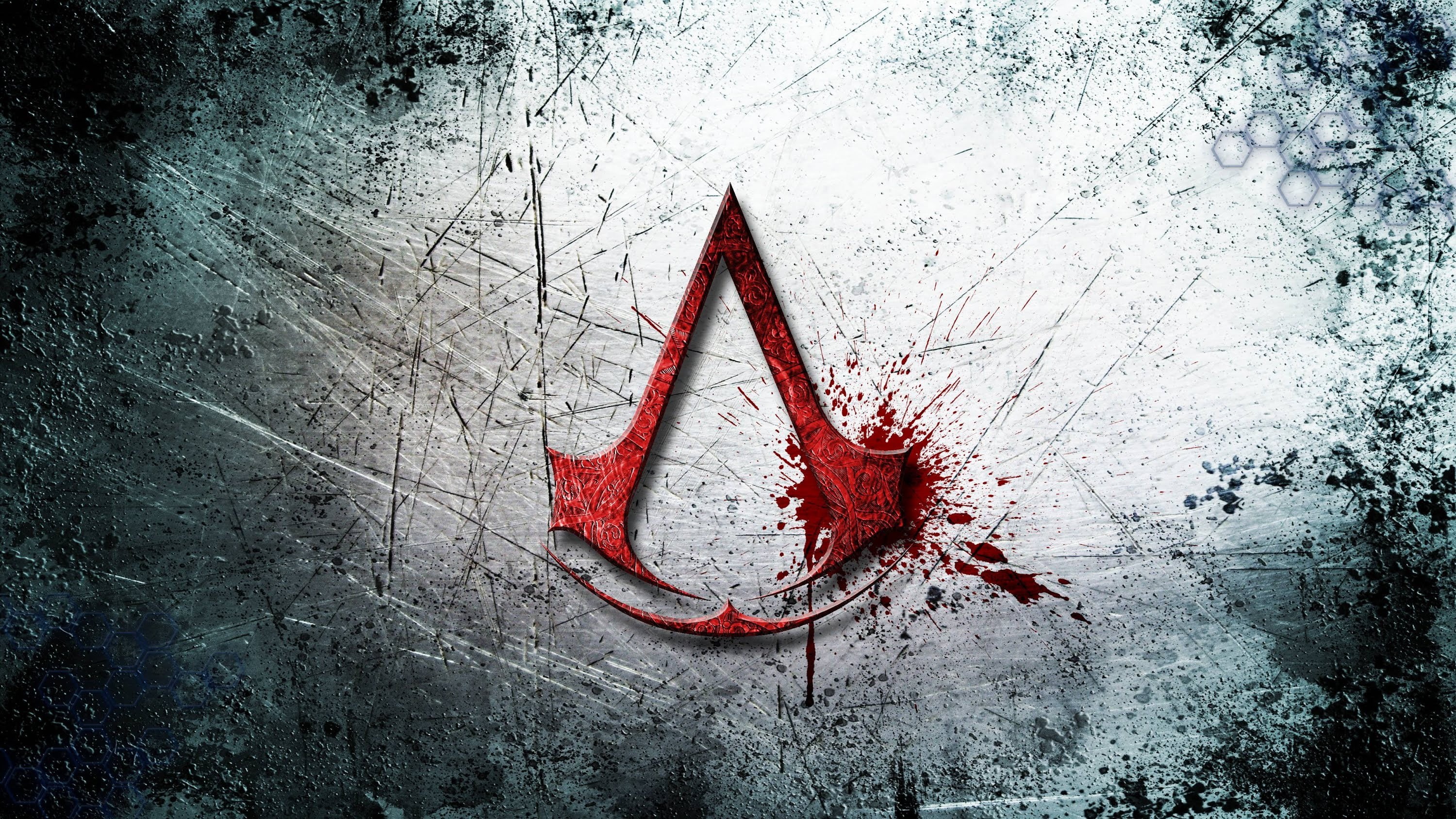 nature, 2K, backgrounds, no people, warning sign, assassins creed, textured, communication, grunge, art, sign, day, red, blood, material, weathered, concrete, HD Wallpaper