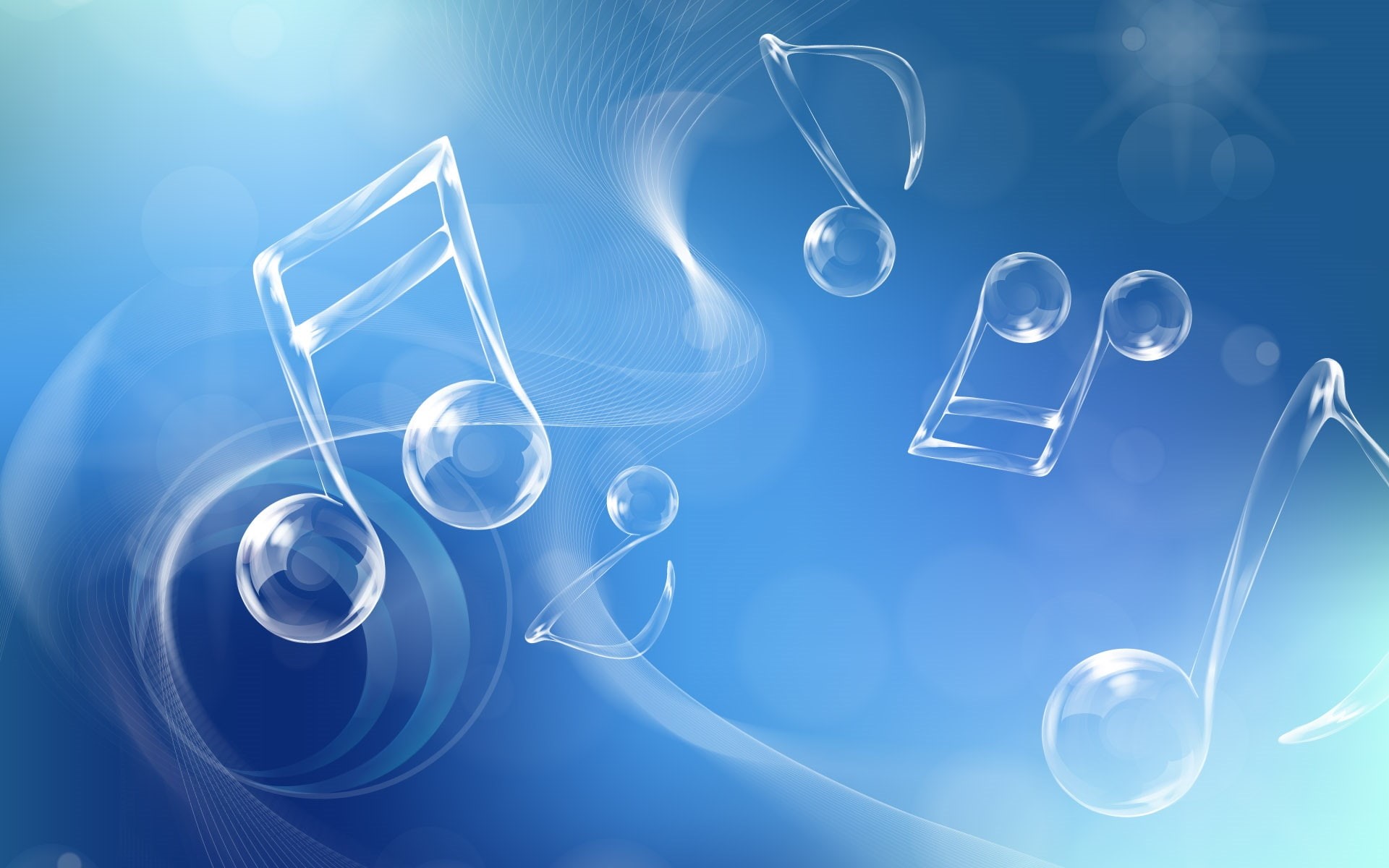 Blue, Note, Musical, 1080P, Style, HD Wallpaper