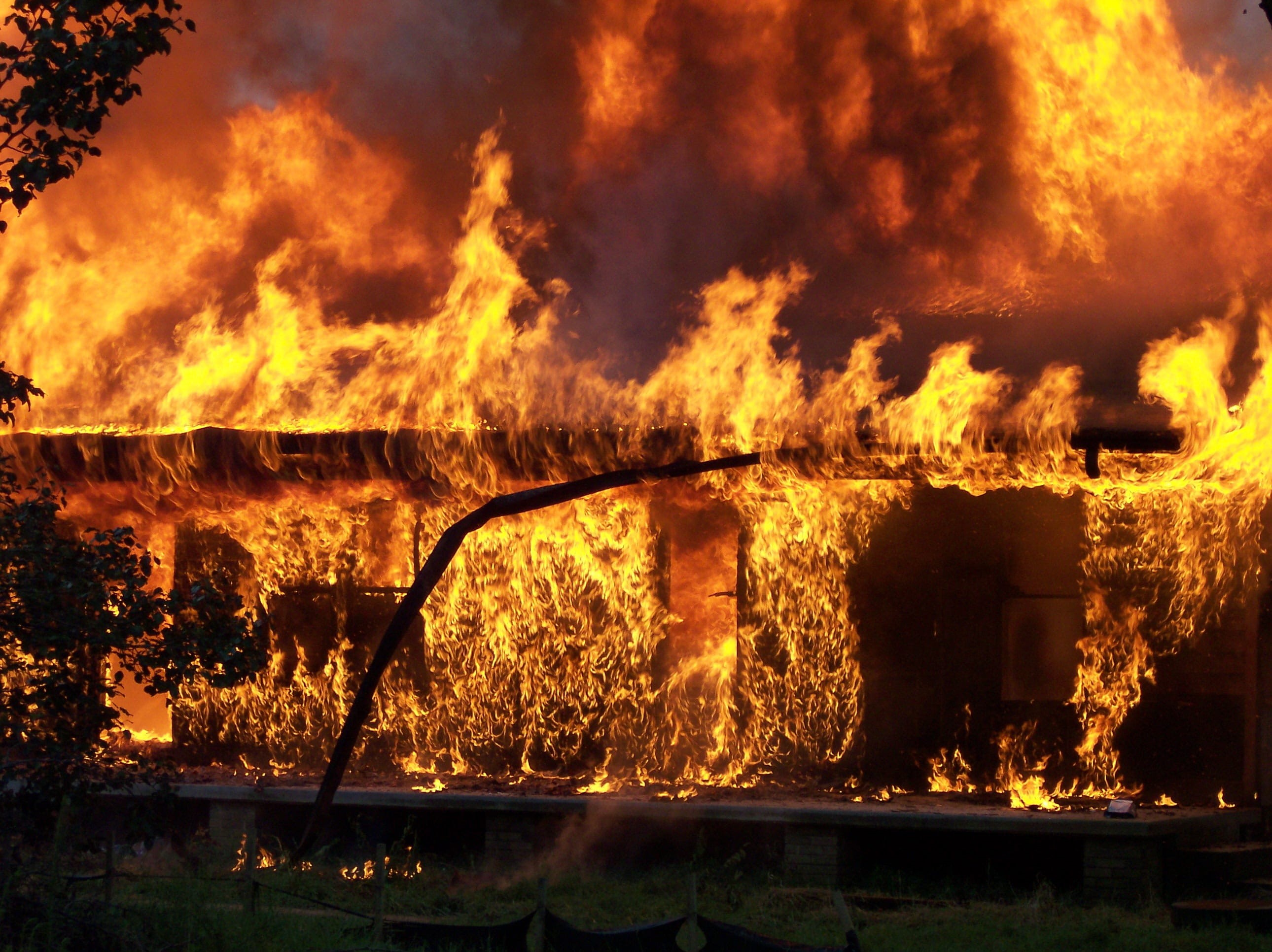 Rescue, orange color, damaged, inferno, rescue, Firefighting, burning, Fire, danger, 2K, Emergency, smoke - physical structure, outdoors, no people, heat, HD Wallpaper