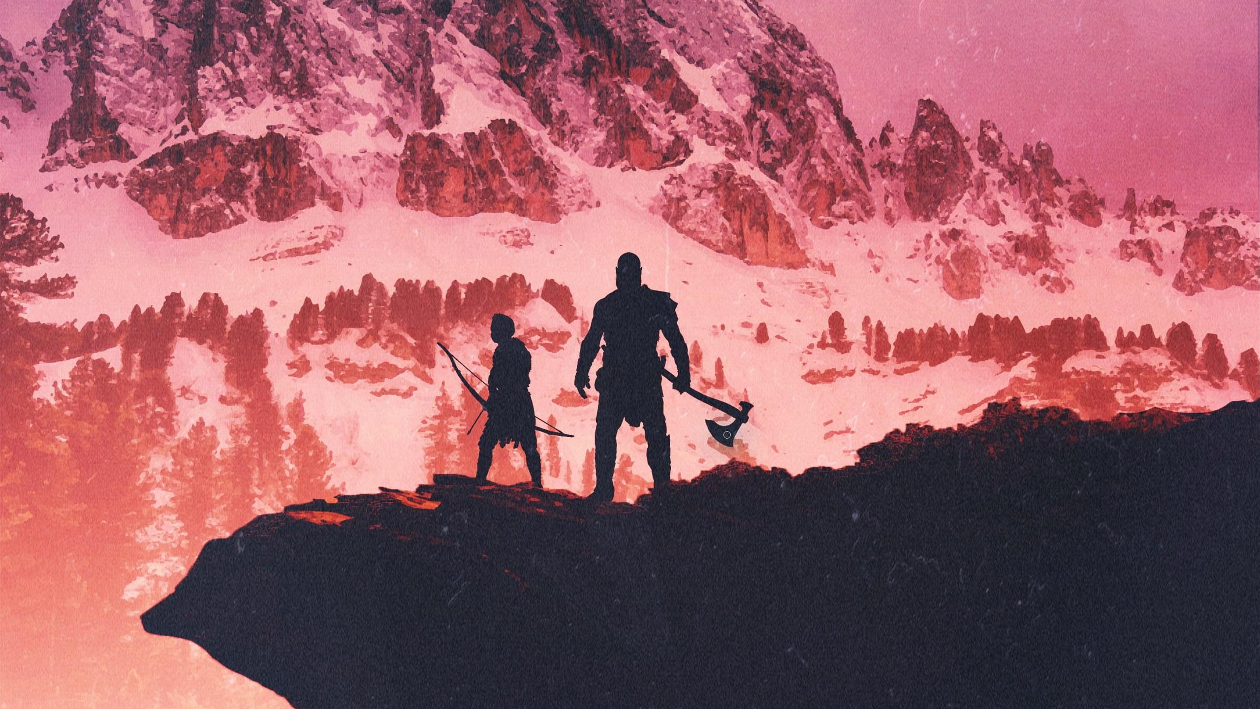 Kratos, War, 2K, God, Atreus, HD Wallpaper