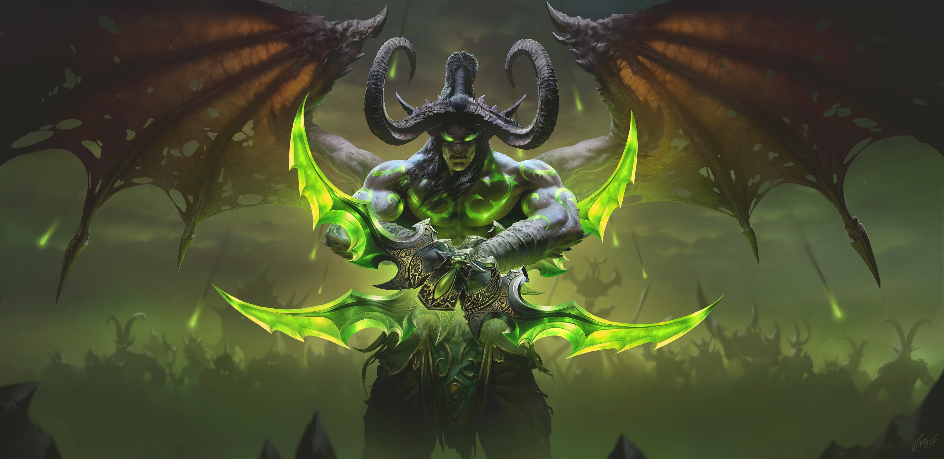 World of Warcraft: The Burning Crusade, Illidan Stomrage (Warcraft), 4K, HD Wallpaper