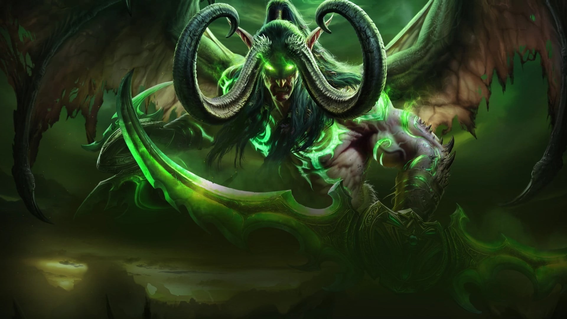  demon horns, 1080P, close-up, art and craft, multi colored, dota, water, World of Warcraft: Legion, one person, nature, portrait, representation, HD Wallpaper