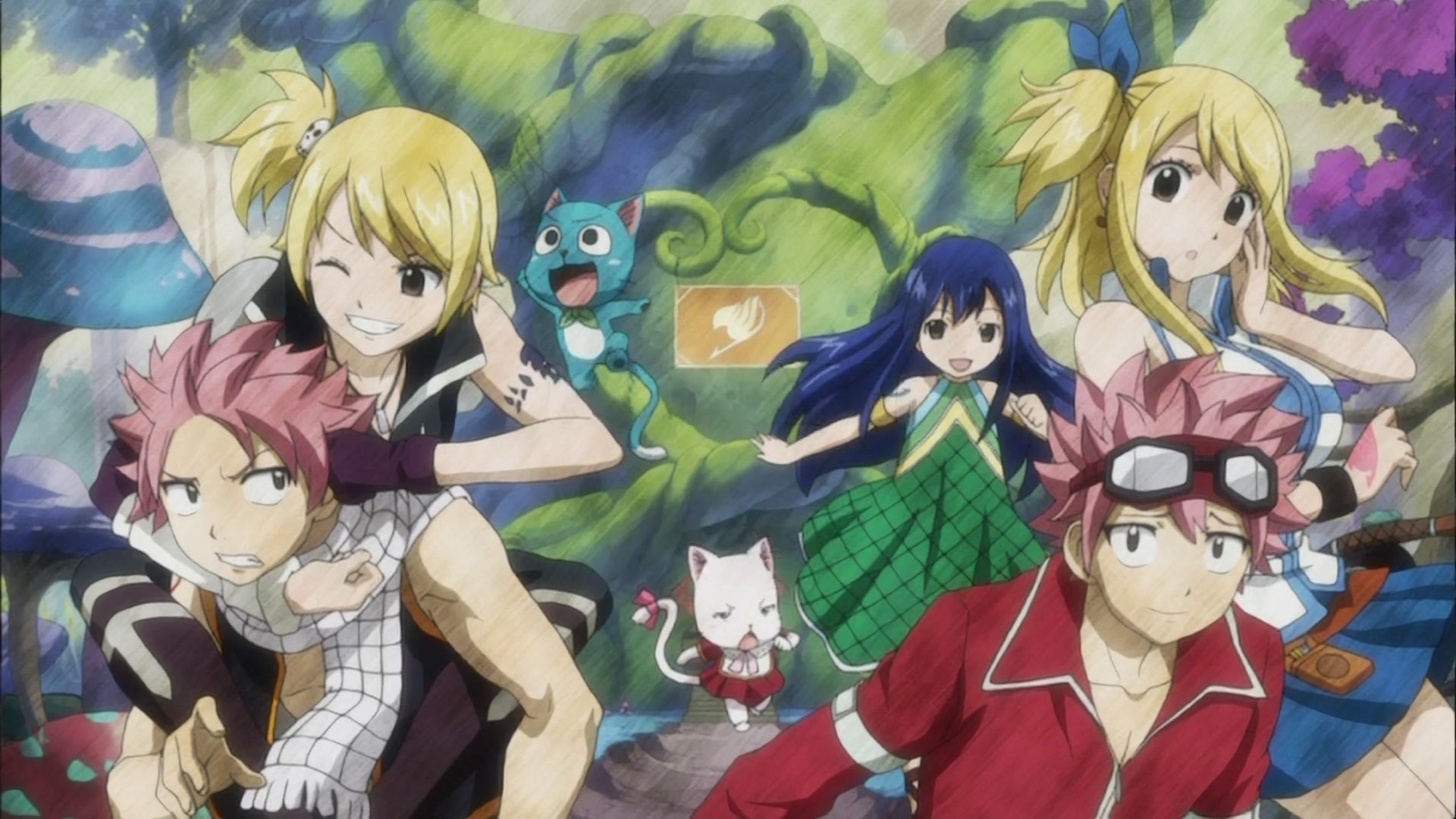 dragneel, fairy, tail, 1080P, anime, Fairy Tail, Dragneel Natsu, hd, natsu, happy, x, art, HD Wallpaper