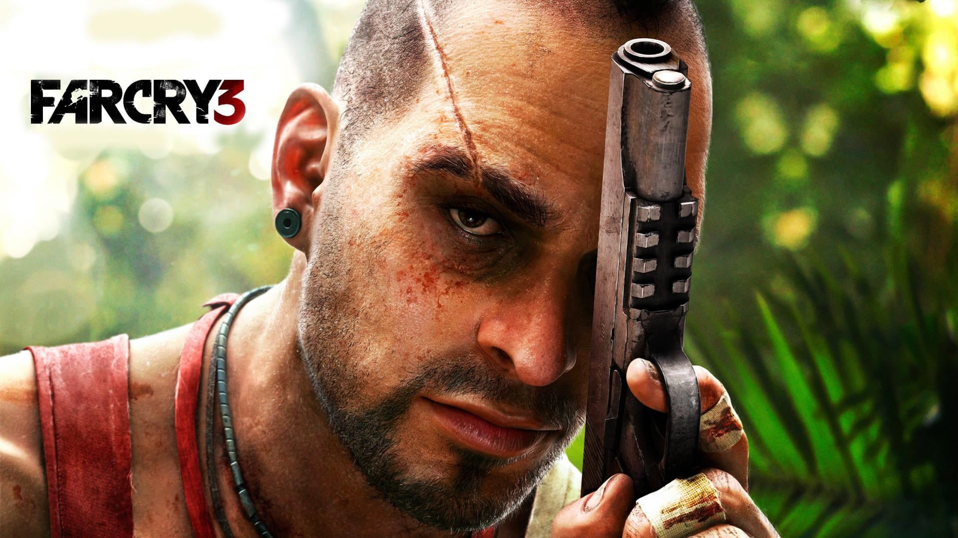 Far Cry, cry, focus on foreground, far, leisure activity, video games, lifestyles, close-up, body part, portrait, adult, mid adult men, 1080P, cover, headshot, HD Wallpaper