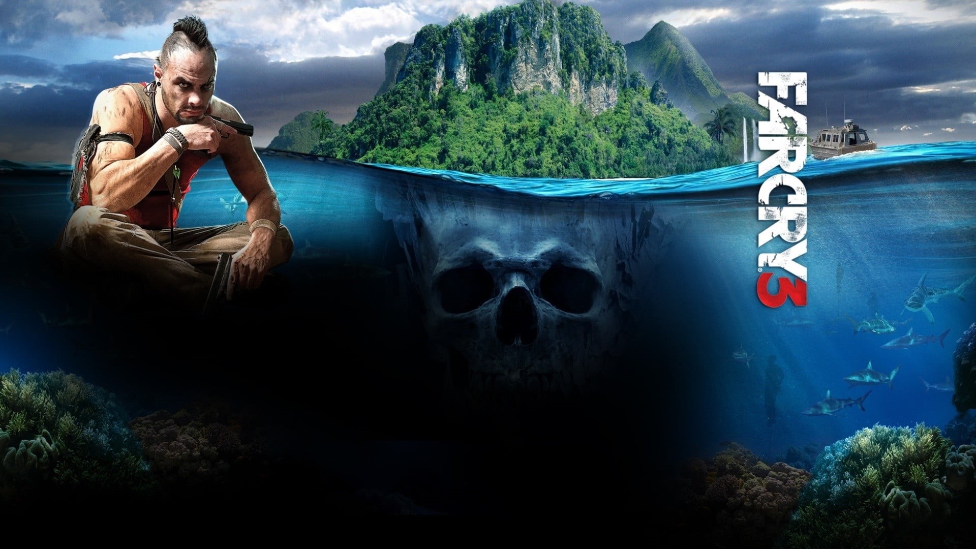 cry, cloud - sky, far, holiday, sea, Far Cry 3, adult, one person, beauty in nature, adventure, nature, 1080P, water, transportation, outdoors, sky, men, HD Wallpaper
