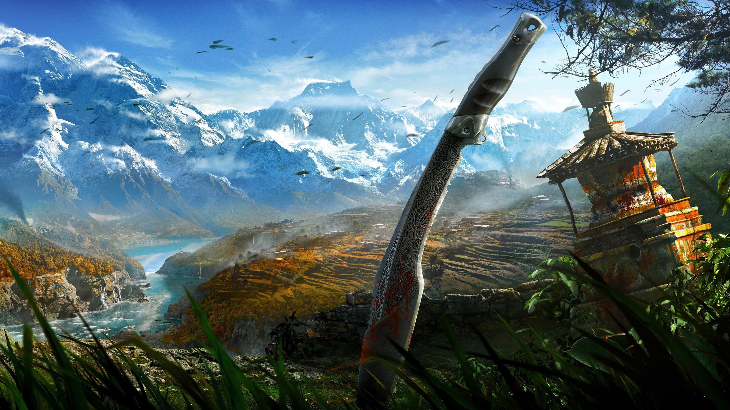 Far, gray, 2K, HD, kukri, Cry, HD Wallpaper