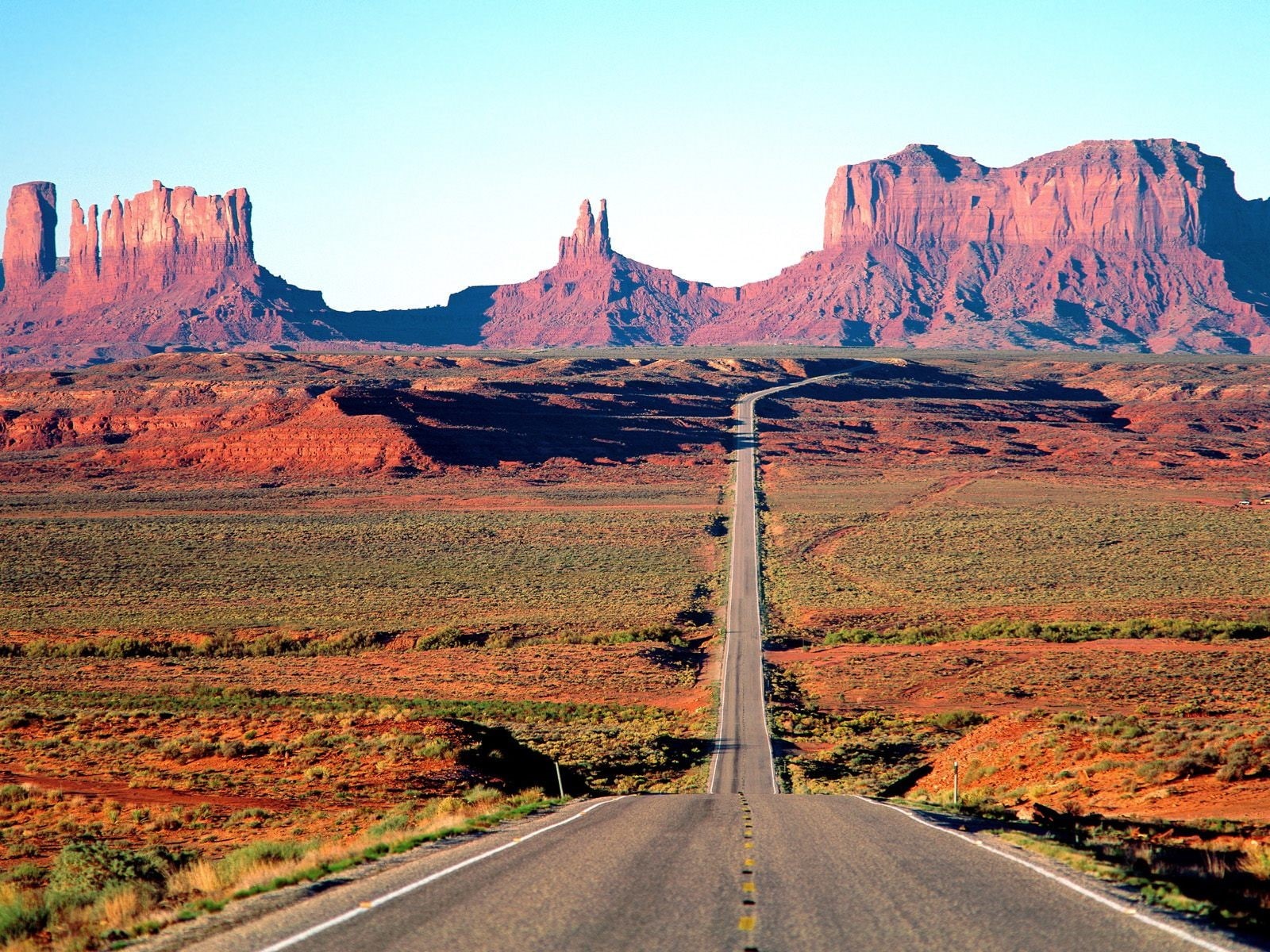 road, Monument Valley, landscape, rock formation, desert, 720P, HD Wallpaper