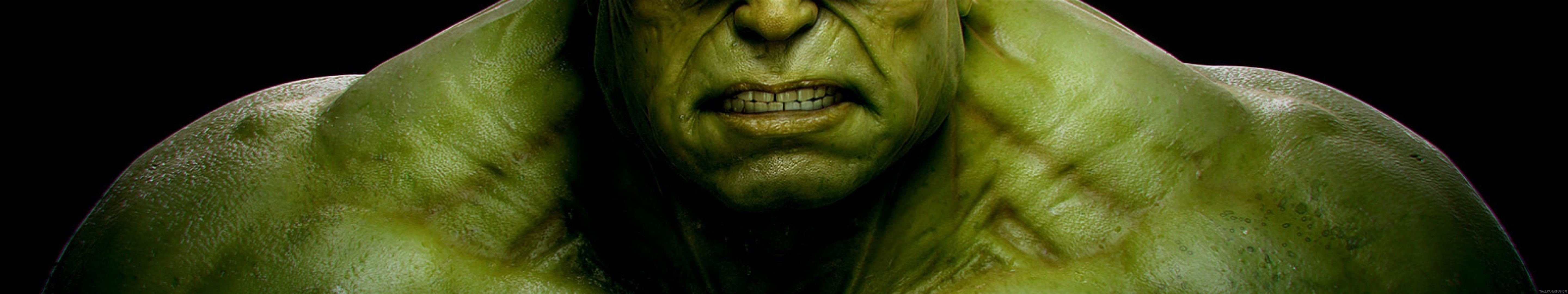 heroes, monitor, multi, triple, multiple, marvel, 5K, screen, hulk, HD Wallpaper
