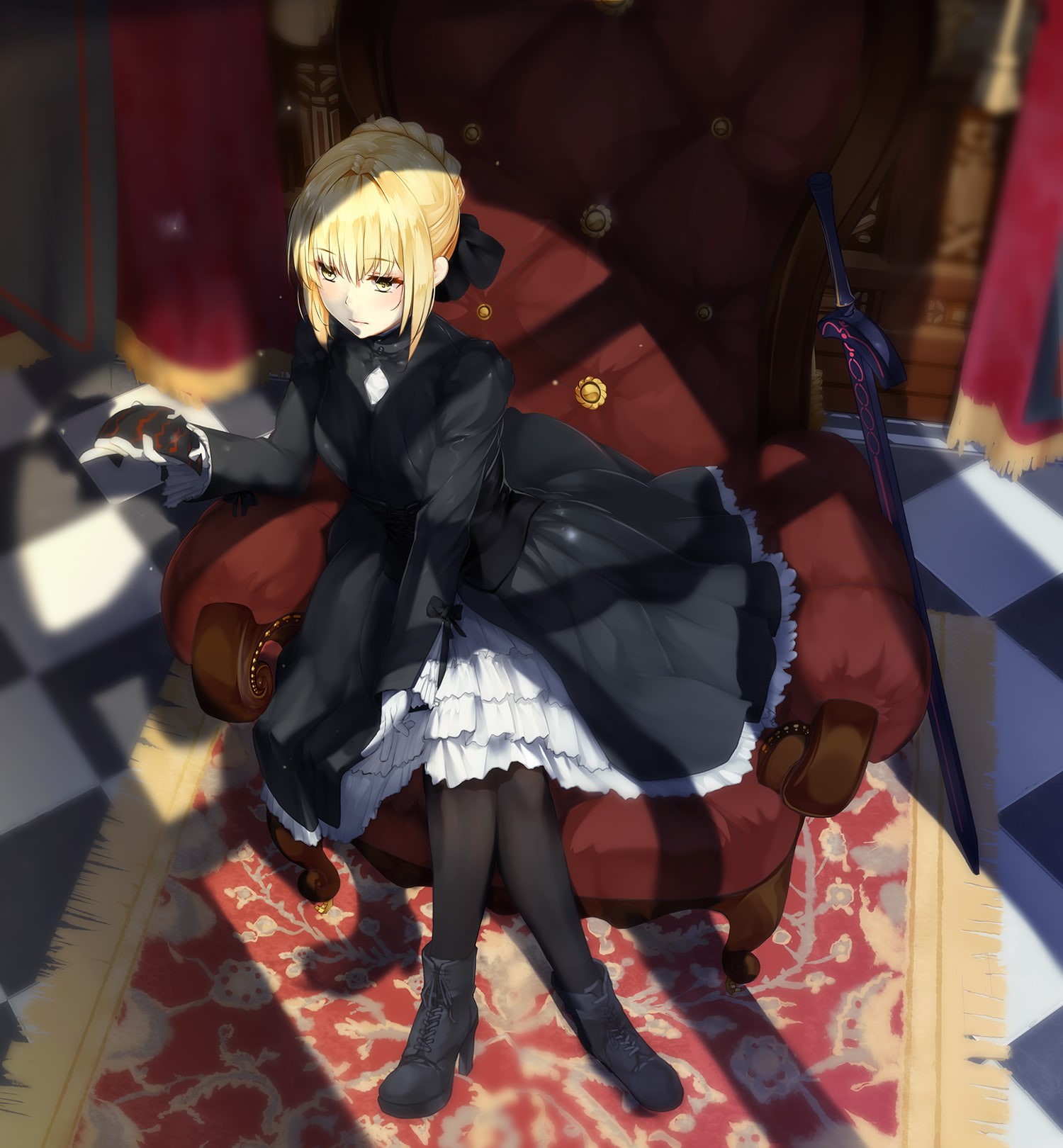 standing, celebration, Fate Series, carnival - celebration event, costume, women, indoors, festival, Saber Alter, full length, leisure activity, 720P, Phone HD Wallpaper