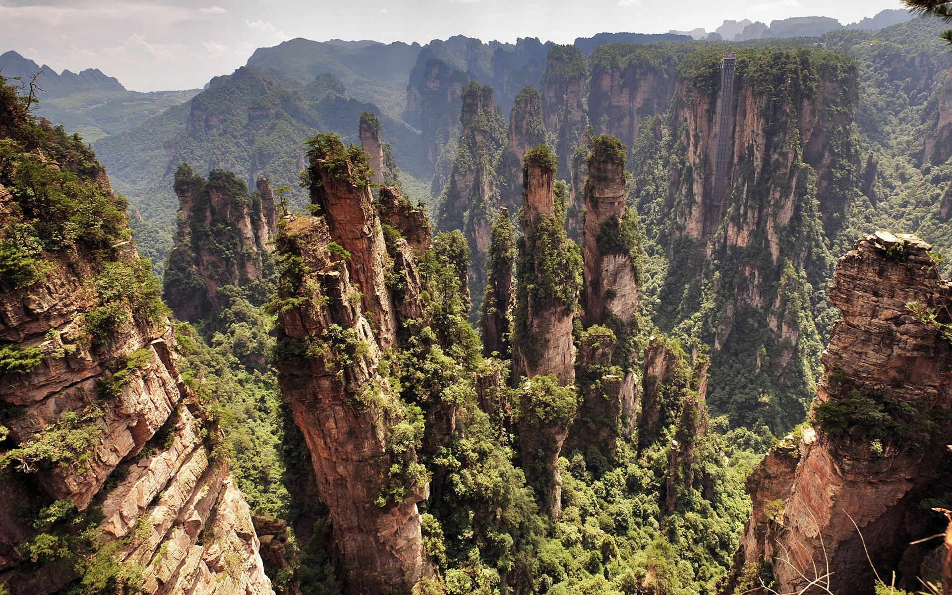physical geography, nature, formation, scenics - nature, environment, trees, mountain range, land, formations, outdoors, mountain, growth, 1080P, rock formation, HD Wallpaper