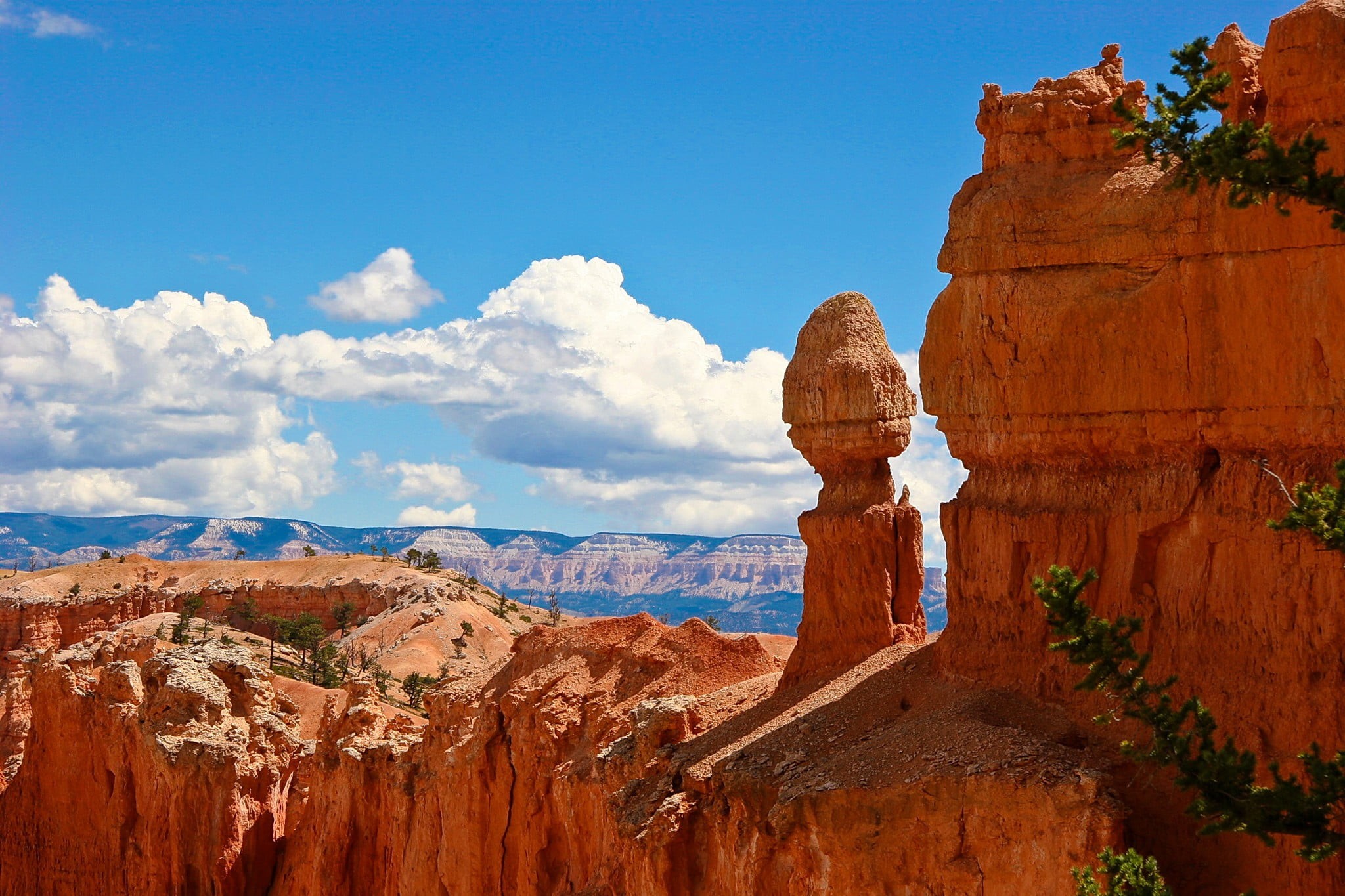 tranquil scene, cloud - sky, climate, formations, Bryce Canyon National Park, rock - object, non-urban scene, 1080P, tourism, sky, day, travel destinations, HD Wallpaper