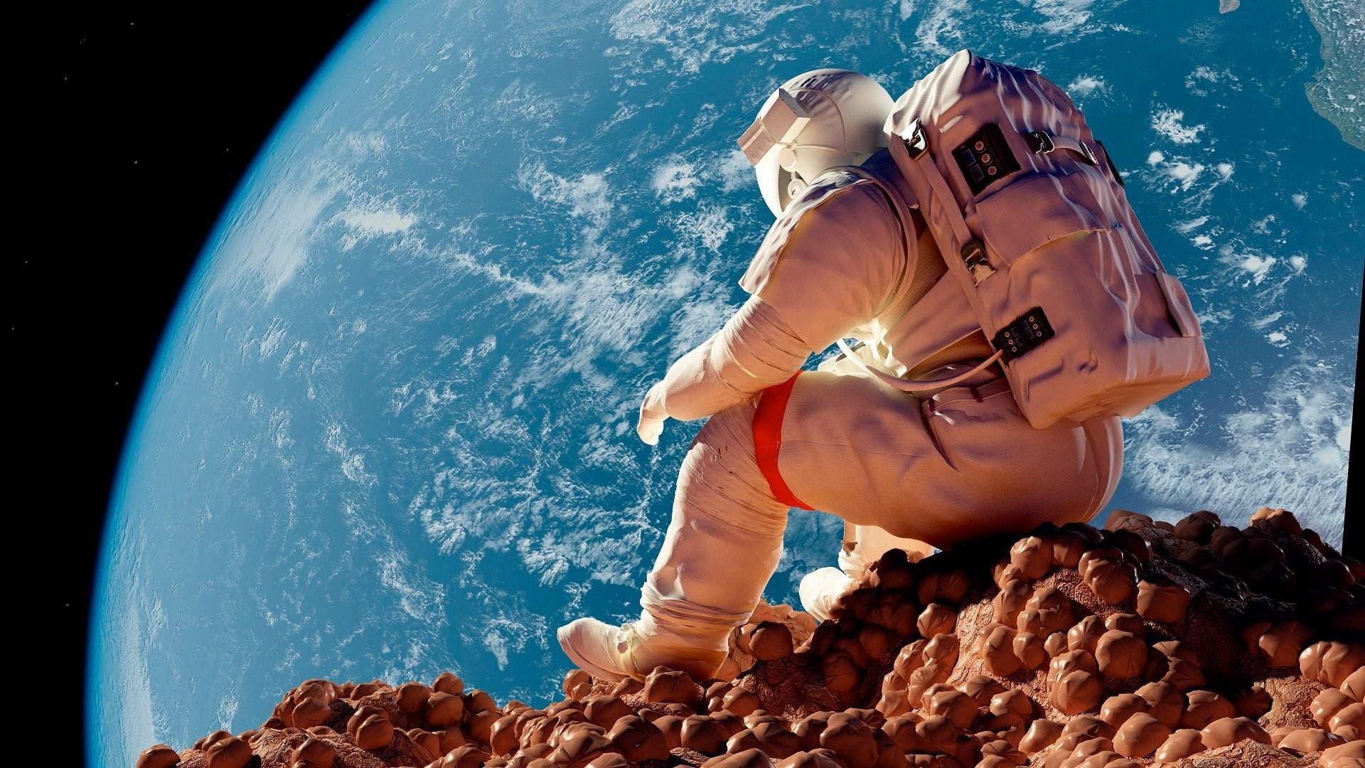 planet, space, world, 1080P, astronaut, sky, earth, HD Wallpaper