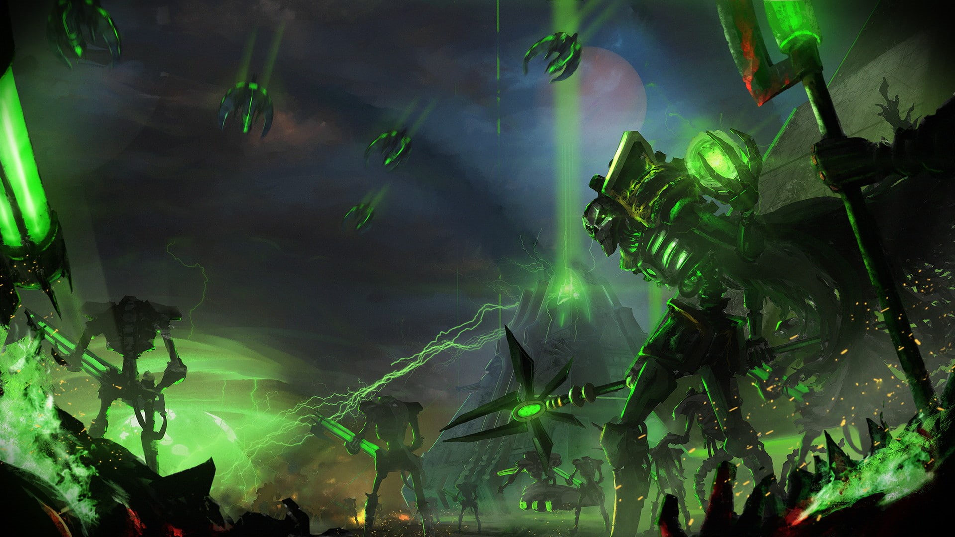 1080P, Warhammer 40, Necrons, 000, HD Wallpaper