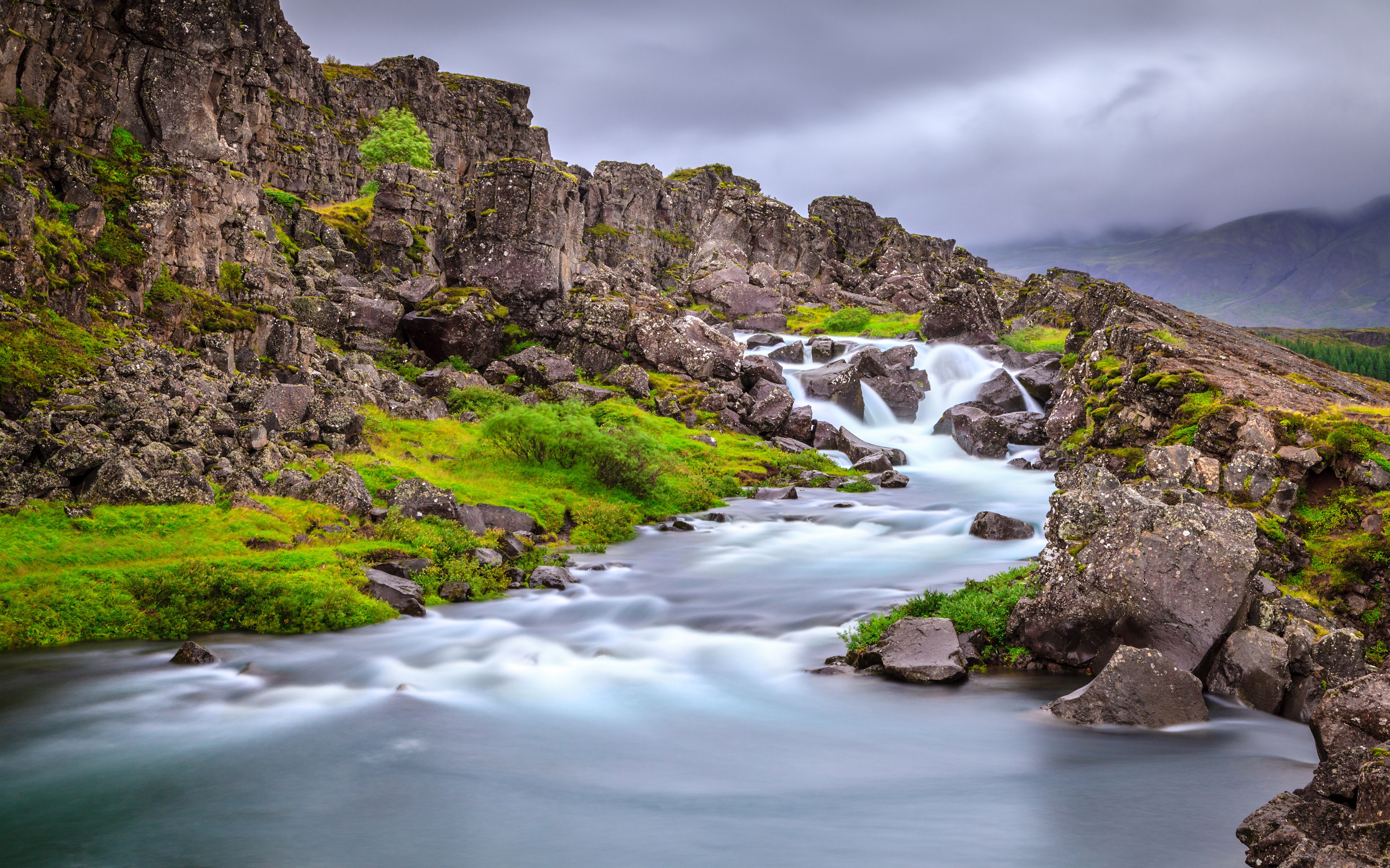 laptop, ultra, iceland, desktop, 5K, waterfall, mobile, europe, beautiful, landscape, k, phones, tablet, oxarafoss, photo, computers, hd, HD Wallpaper