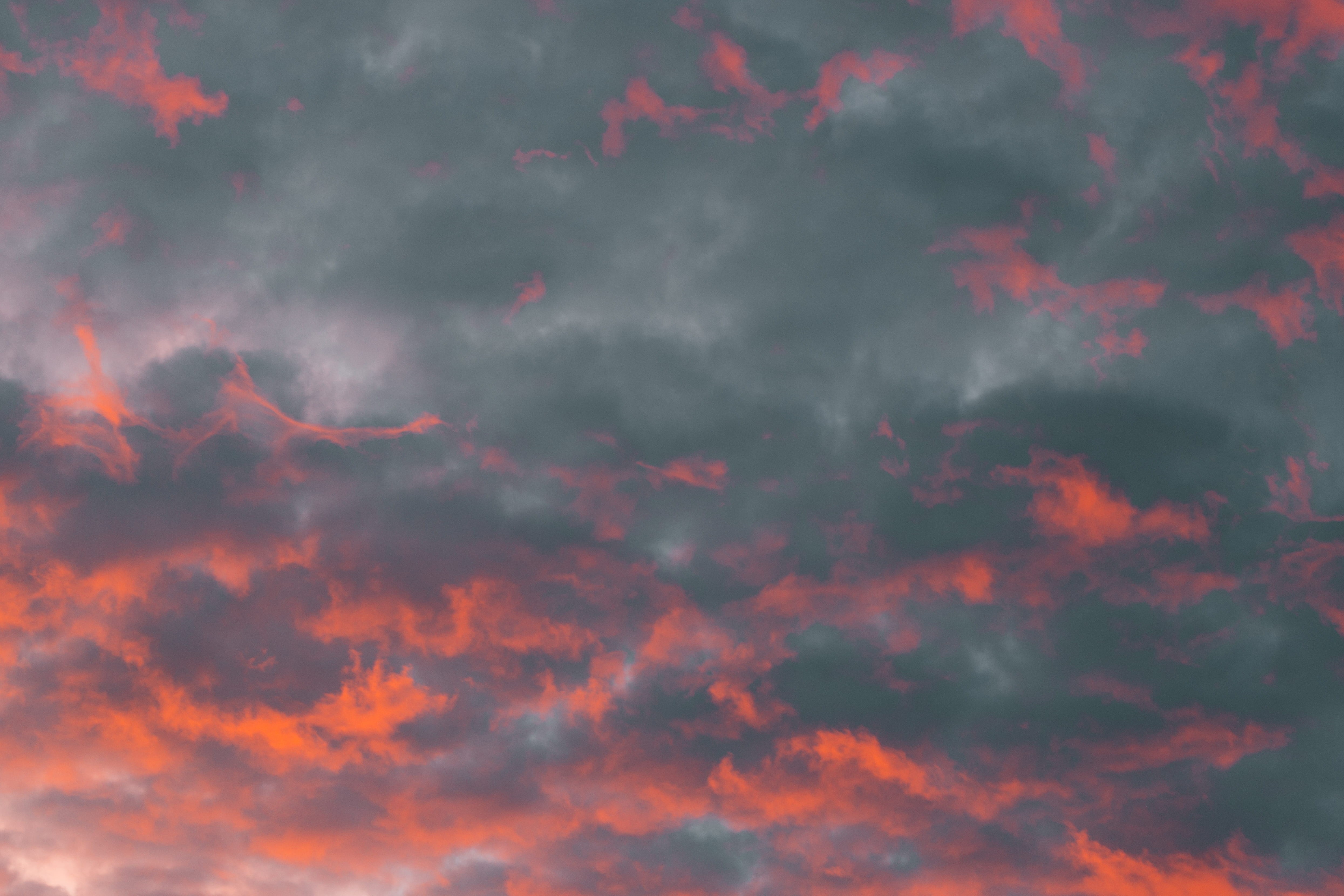 orange color, outdoors, low angle view, red, no people, full frame, scenics - nature, sky, ominous, meteorology, dramatic sky, beauty in nature, sunrise, HD Wallpaper