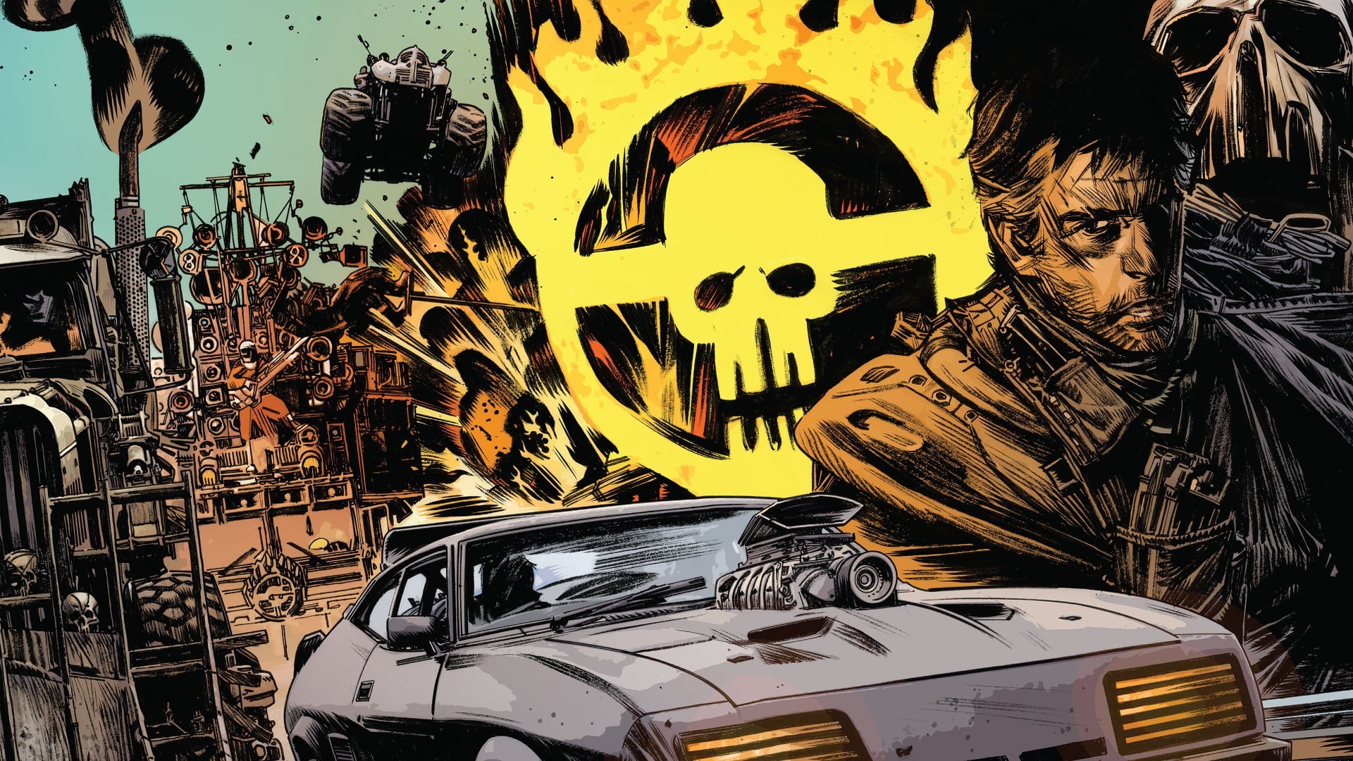 abandoned, digital, motor vehicle, post, transportation, Mad Max: Fury Road, representation, text, Mad Max, mode of transportation, human representation, HD Wallpaper