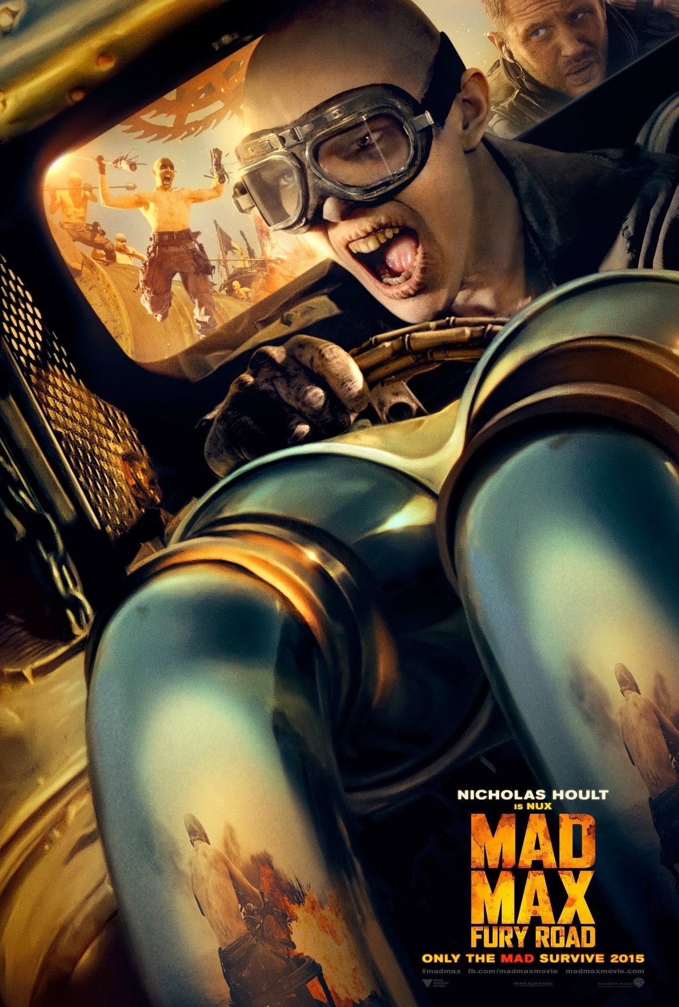 transportation, indoors, movies, mode of transportation, fear, males, Tom Hardy, mature adult, poster, Mad Max: Fury Road, Mad Max, men, sign, road, emotion, Phone HD Wallpaper