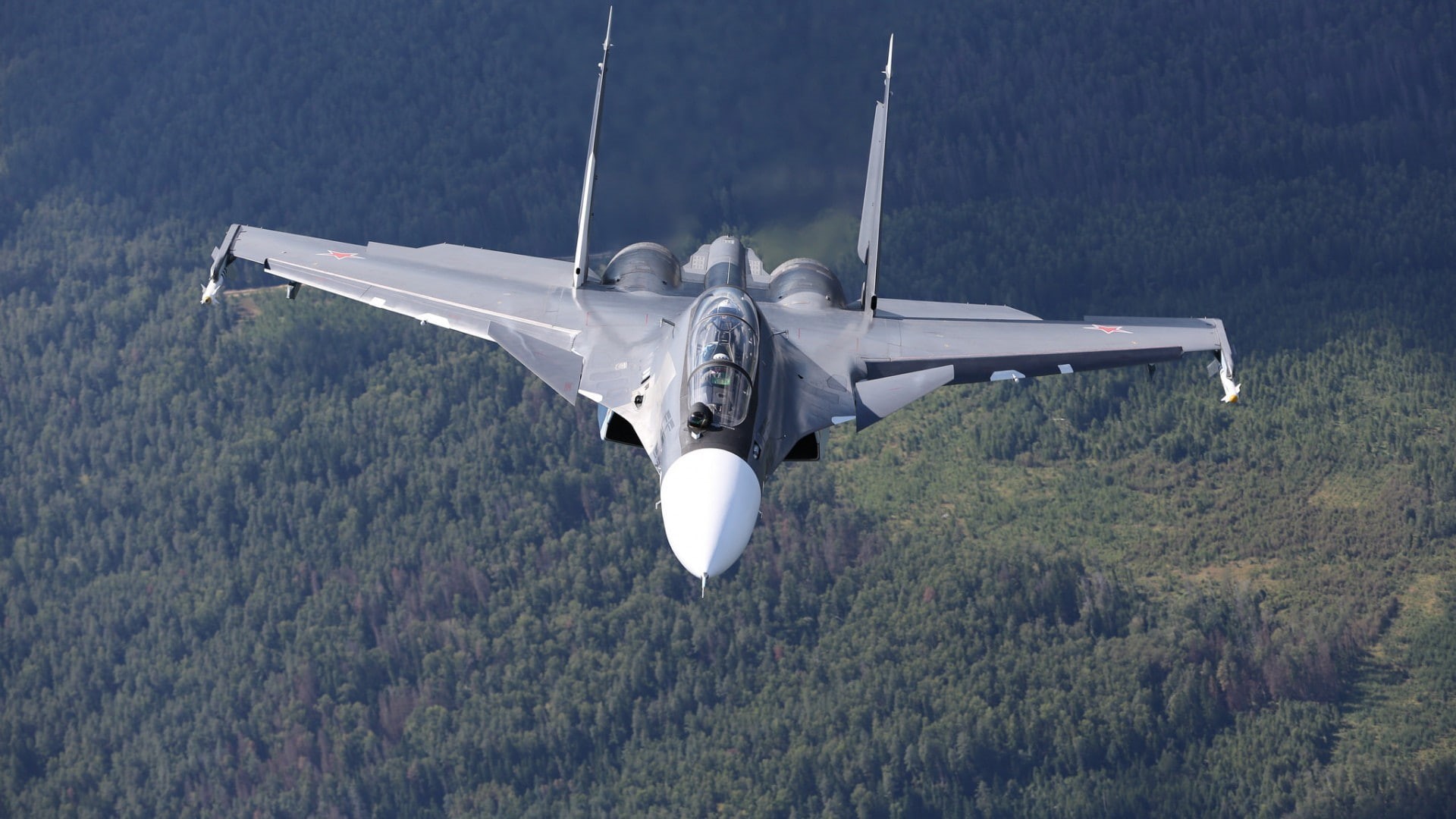 Sukhoi SU-30MK, day, on the move, motion, mid-air, air vehicle, airplane, aerospace industry, military aircraft, tree, mode of transportation, security, HD Wallpaper