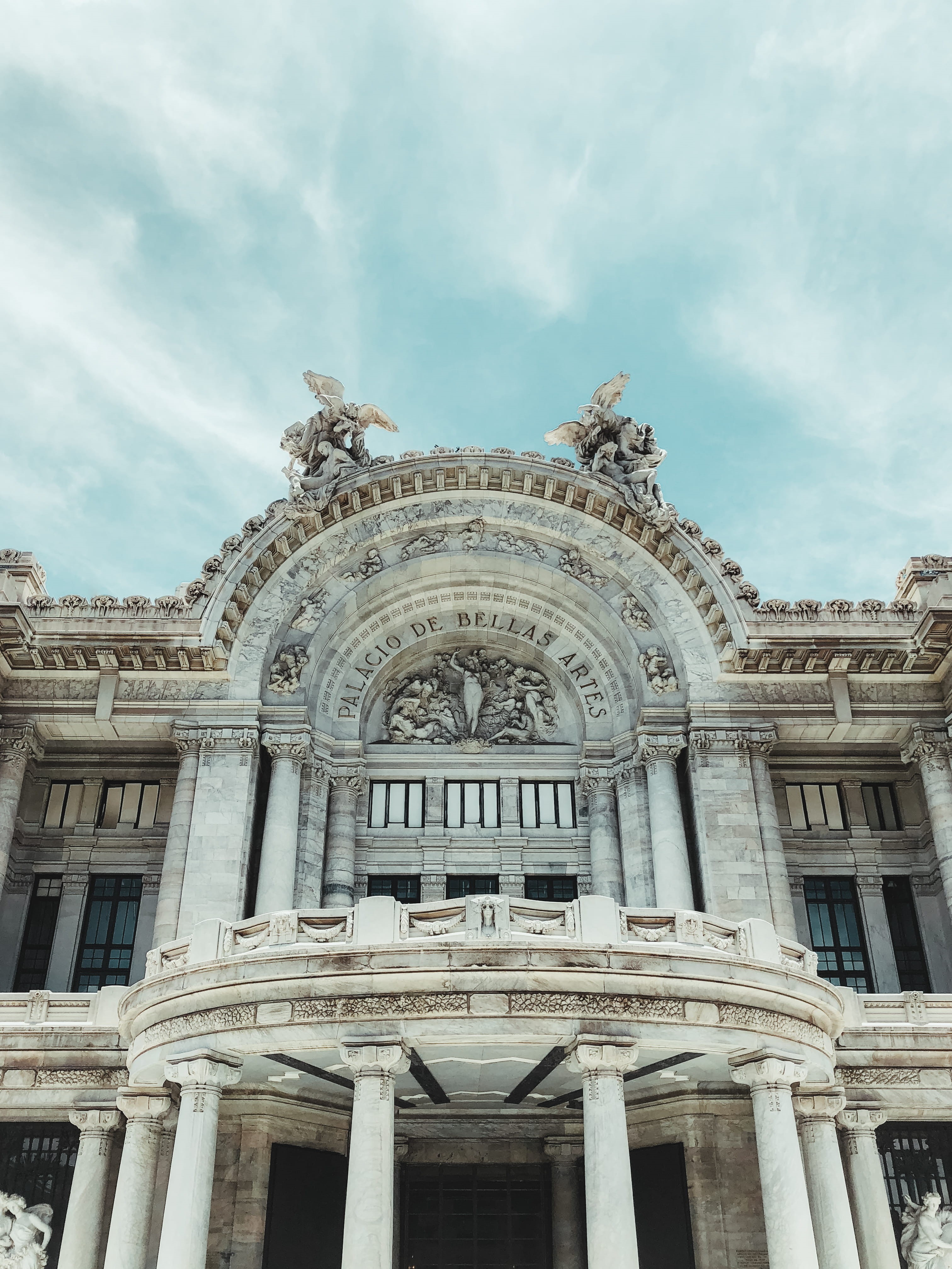 the past, cloud - sky, city, ciudad de méxico, ornate, arch, built structure, tourism, no people, architecture, craft, sky, blue sky, architectural column, Phone HD Wallpaper