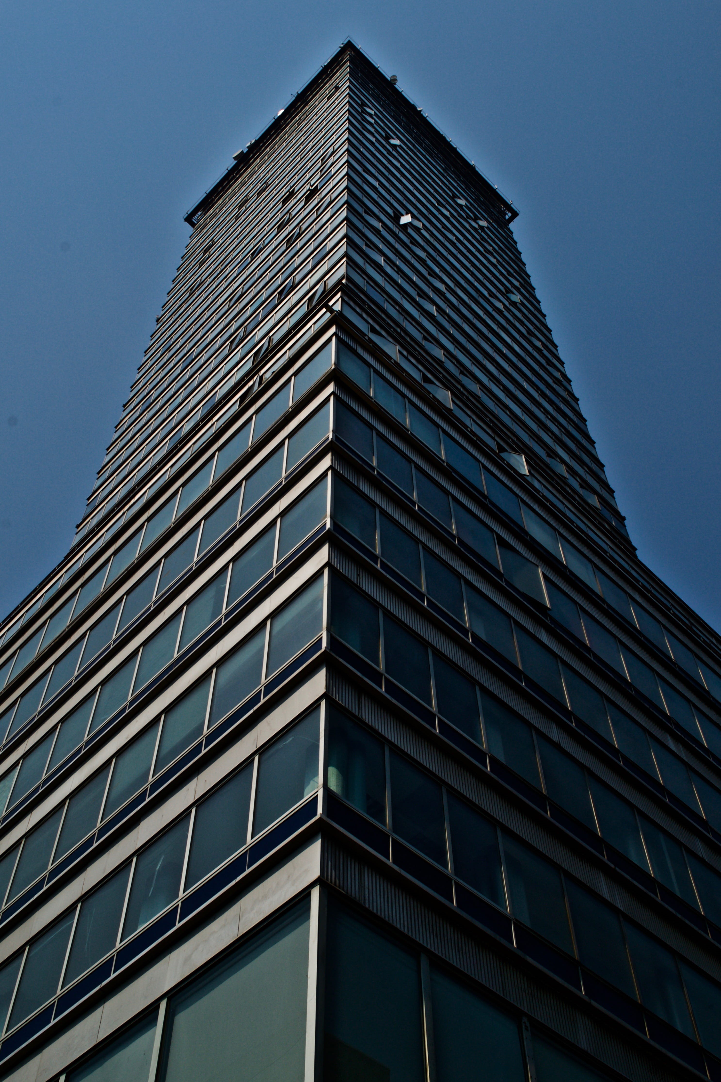 modern, window, architecture, tower, clear sky, skyscraper, mirador torre latino, mexico, sky, day, building, low angle view, high, no people, nature, office building exterior, Phone HD Wallpaper
