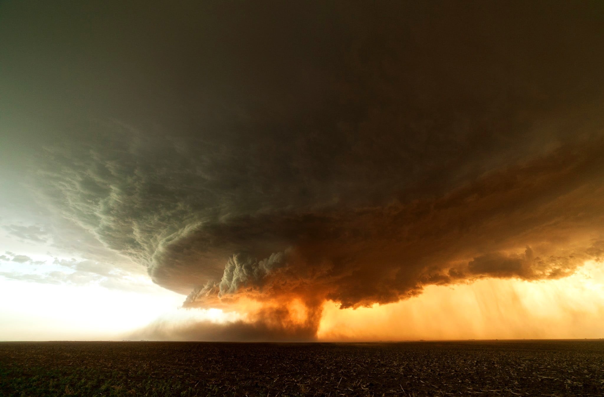 nature, beauty in nature, communication, dramatic sky, field, thunderstorm, ominous, supercell (nature), horizon, water, accidents and disasters, no people, HD Wallpaper