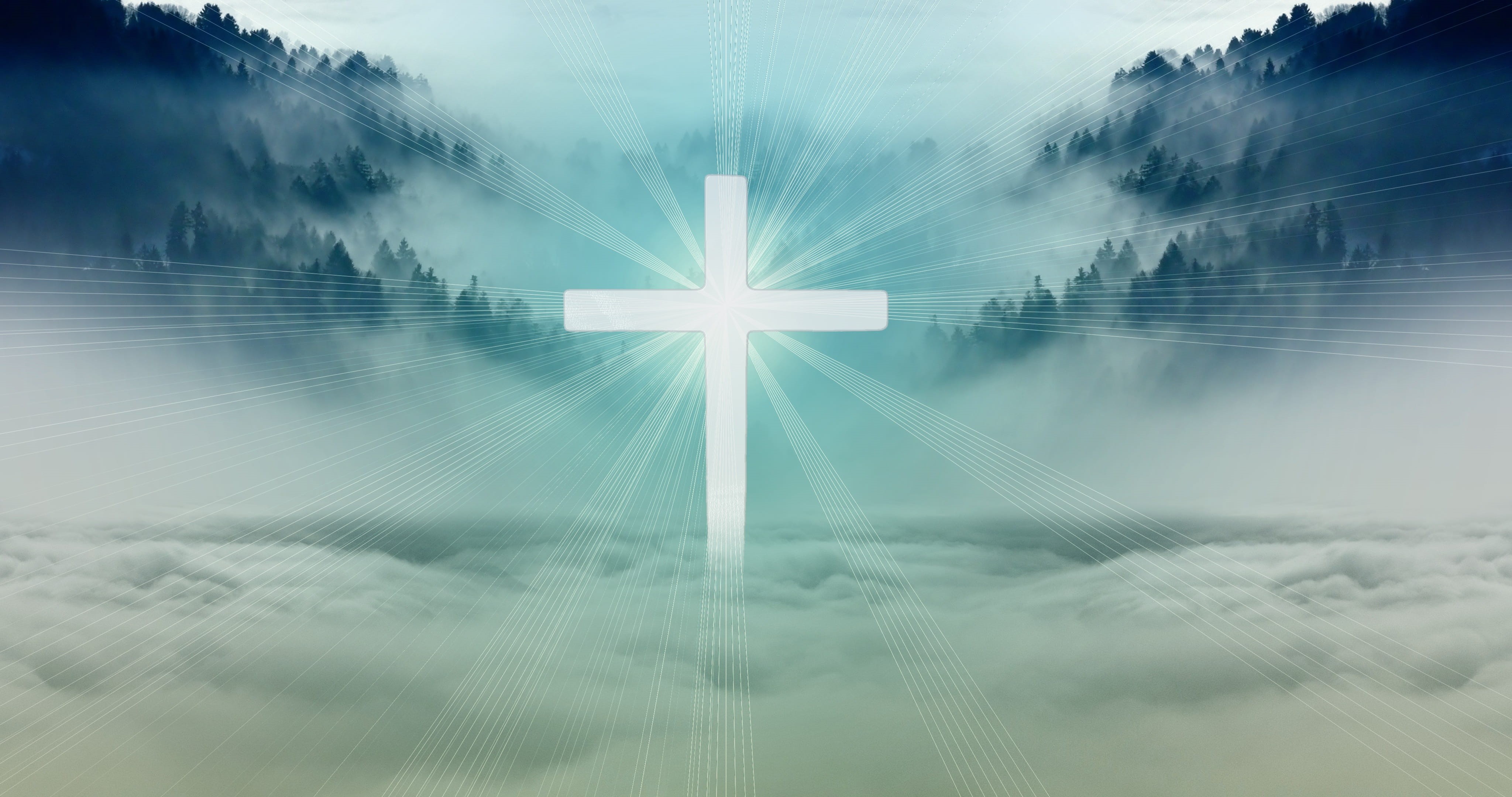 close, religion, futuristic, fog, harmony, concentric, god, digital composite, pattern, no people, nature, faith, rays, 4K, outdoors, sky, spirituality, HD Wallpaper