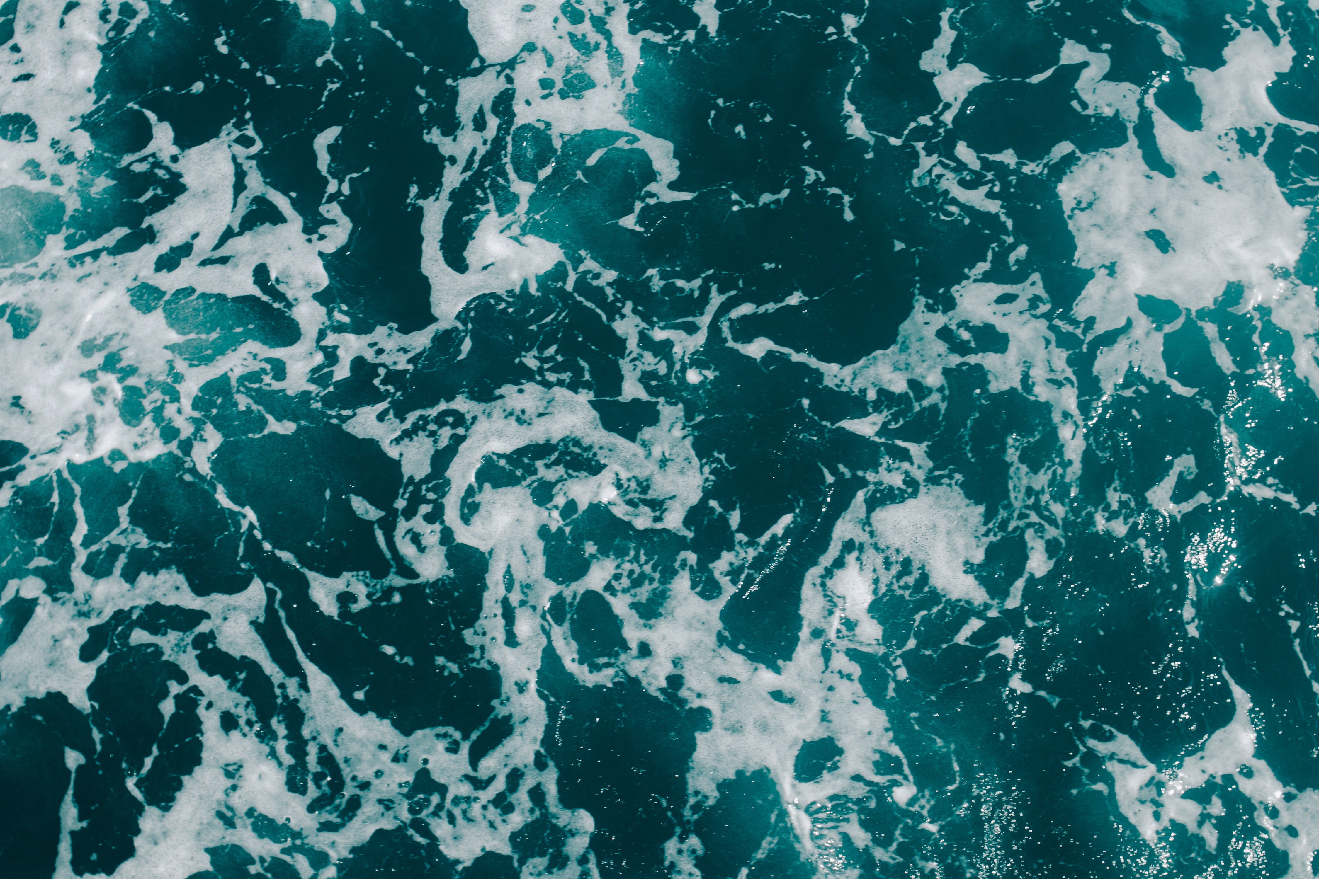top view, outdoors, blue, ocean, view, full frame, textured, backgrounds, pattern, top, wall - building feature, close-up, 4K, water, sea, HD Wallpaper