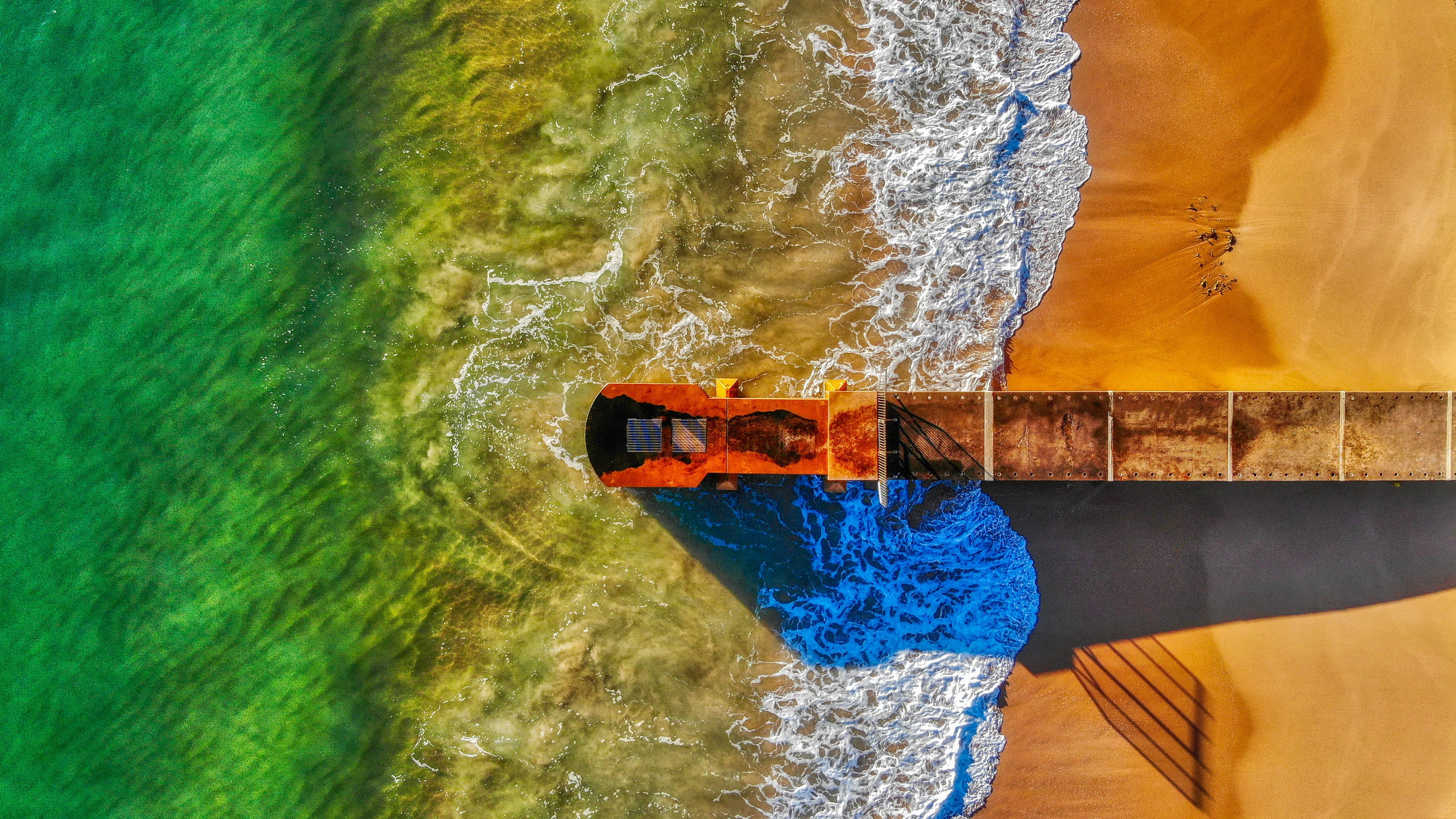 men, women, photo, water, beach, aerial shot, sea, low section, lifestyles, human leg, seascape, motion, real people, bird, nature, body part, human foot, HD Wallpaper