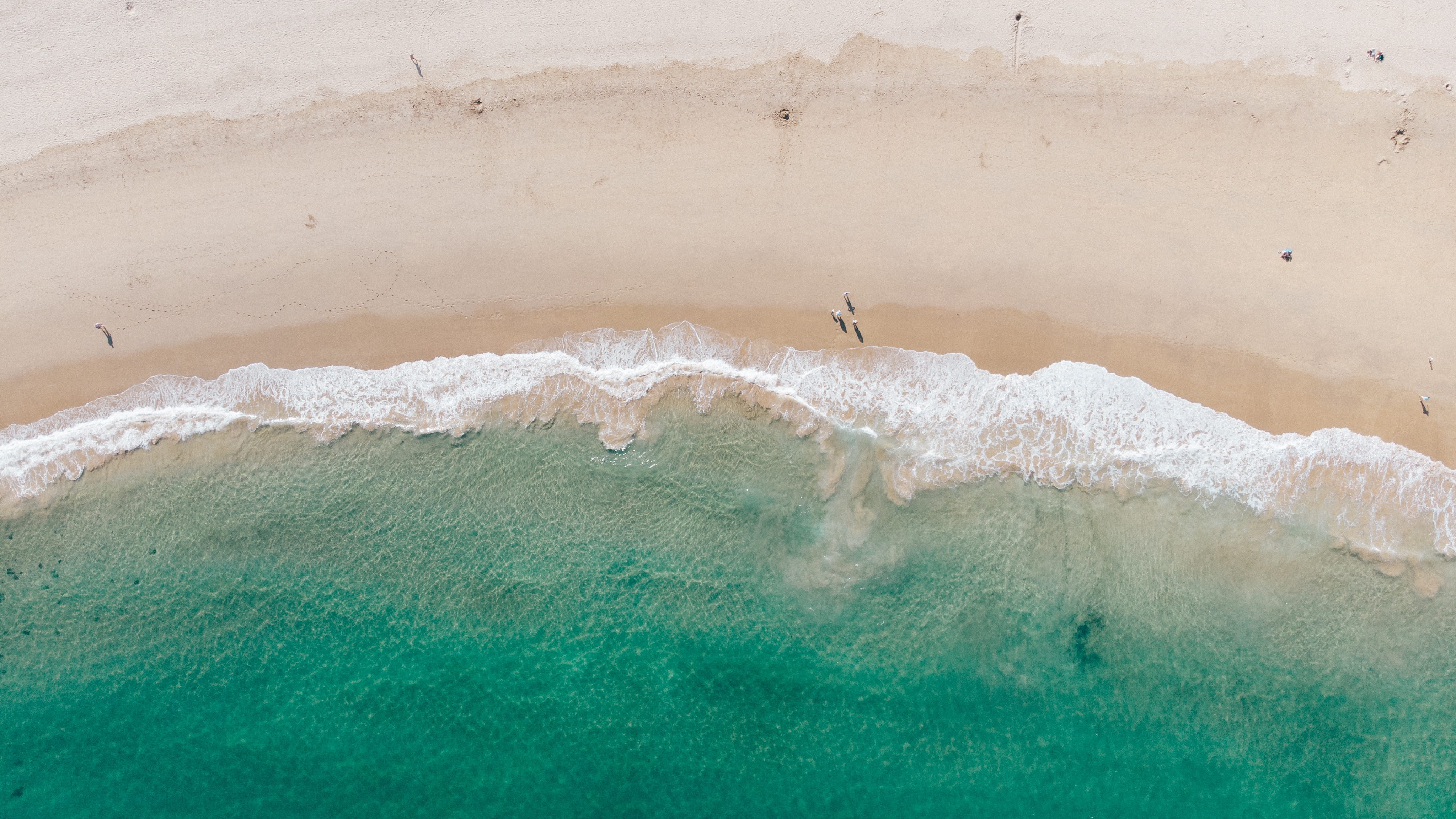 blue, outdoors, vacations, drone view, summer, tidal, eye, people, backgrounds, seascape, no People, landscape, aerial view, beach, view, seaside, blue water, HD Wallpaper