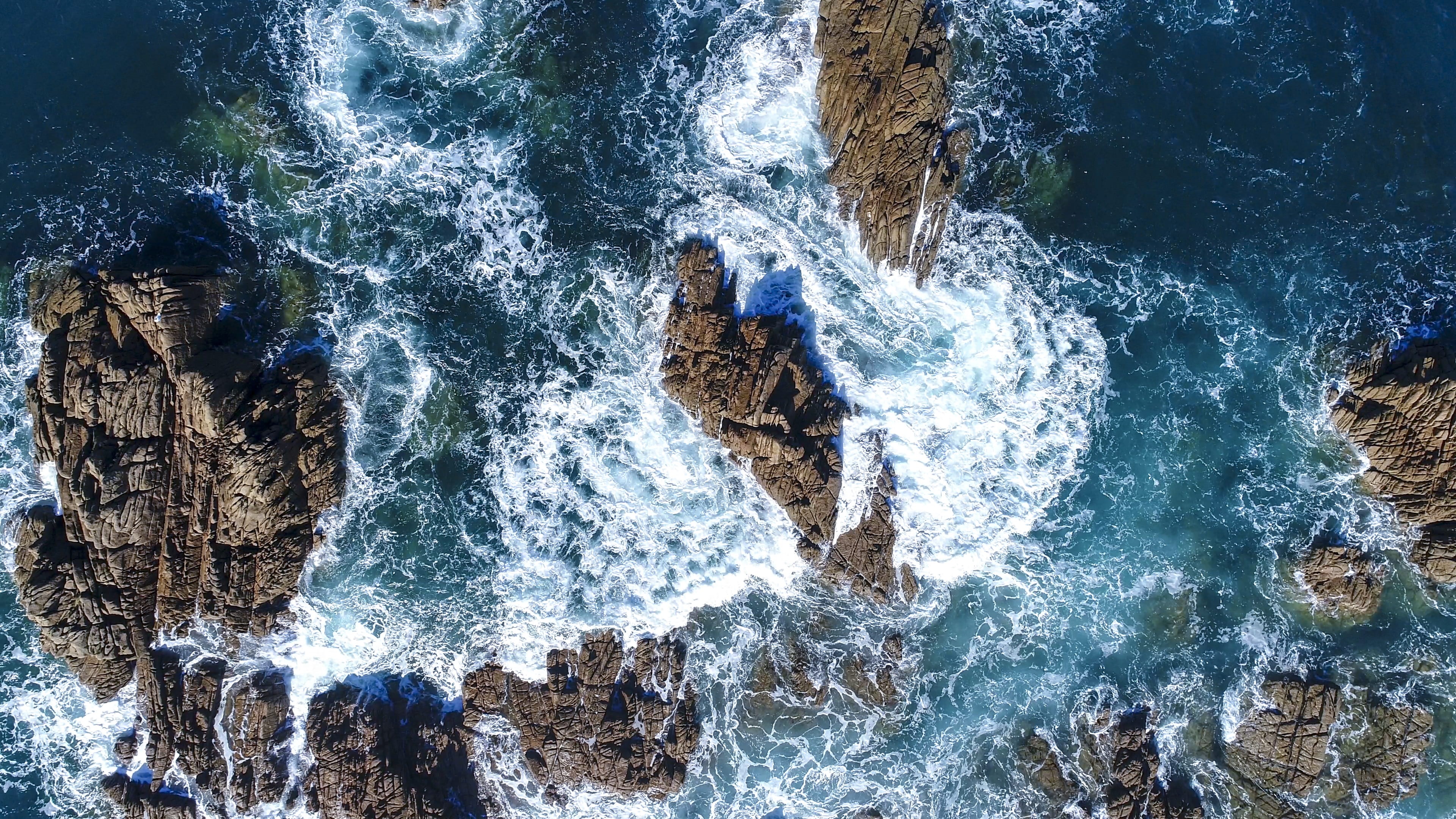 daytime, hammering, water, rock, wave, rock - object, beauty in nature, guernsey, solid, enrapture, aquatic sport, scenics - nature, no people, flowing water, HD Wallpaper