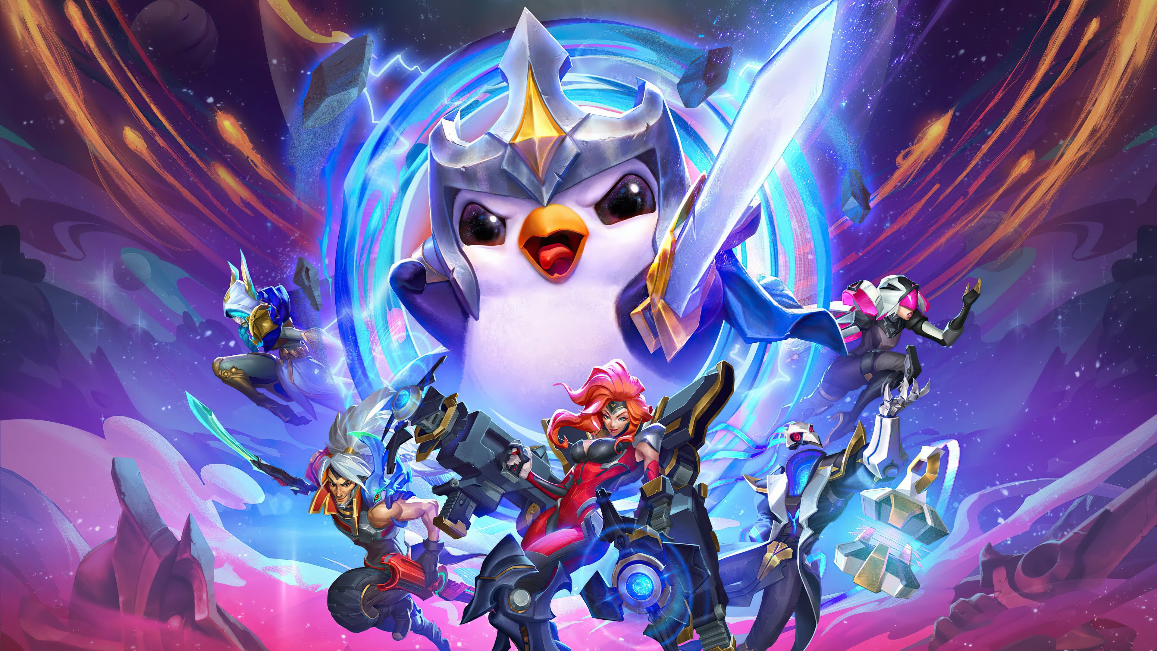 Riot Games, Xayah and Rakan (League of Legends), penguins, League of Legends, Miss Fortune, Miss Fortune (League of Legends), Yasuo (League of Legends), HD Wallpaper