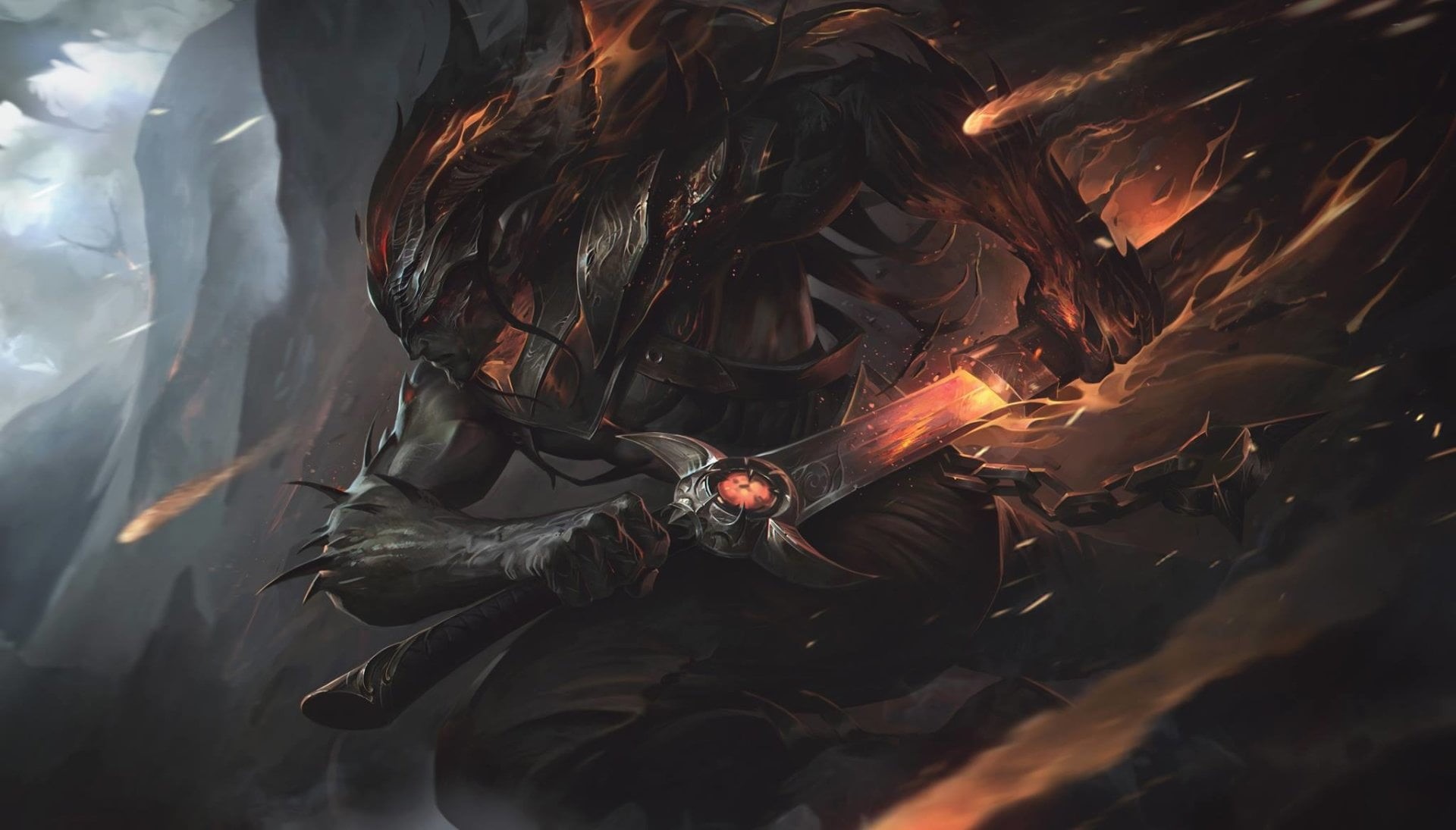 burning, yasuo, 1080P, Video Game, outdoors, animal, Yasuo (League Of Legends), day, animal themes, group of animals, fire, selective focus, nature, no people, HD Wallpaper