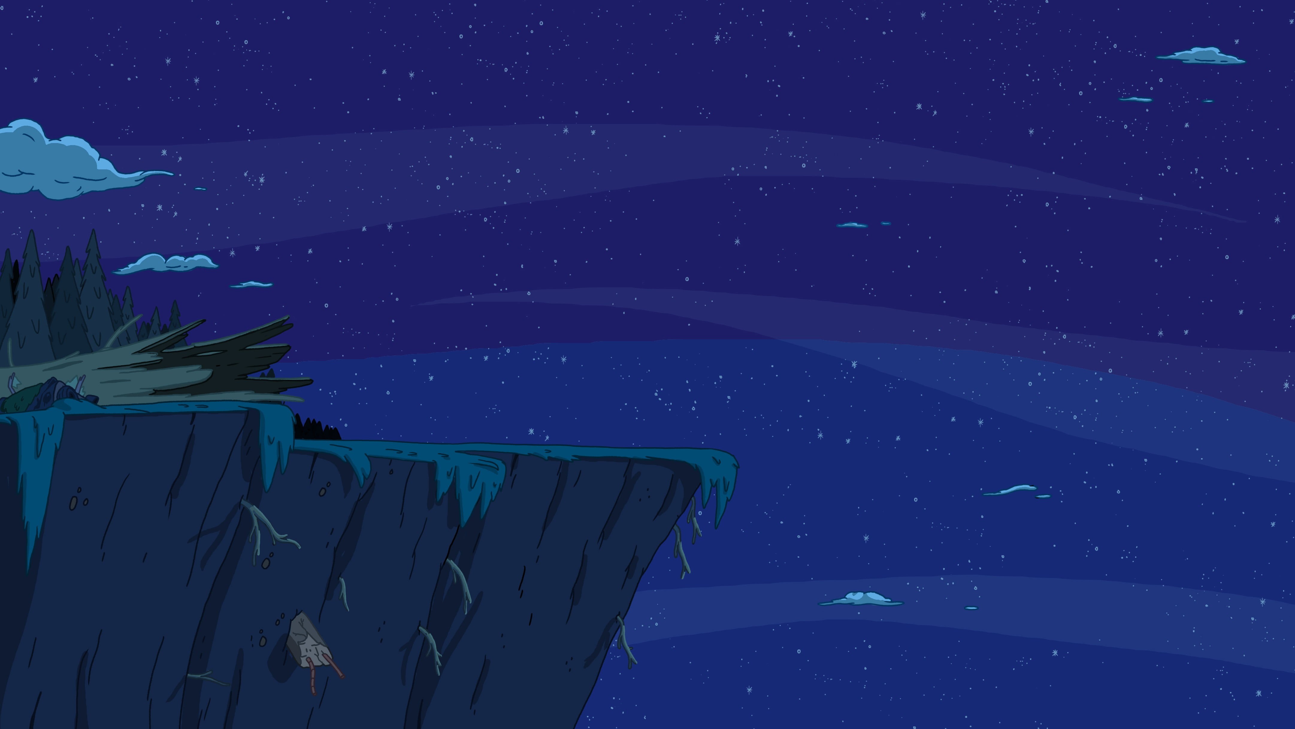 sky, cliff, astronomy, blue, water, low angle view, cartoon, glass - material, mountain, tree, galaxy, plant, beauty in nature, digital composite, no people, HD Wallpaper