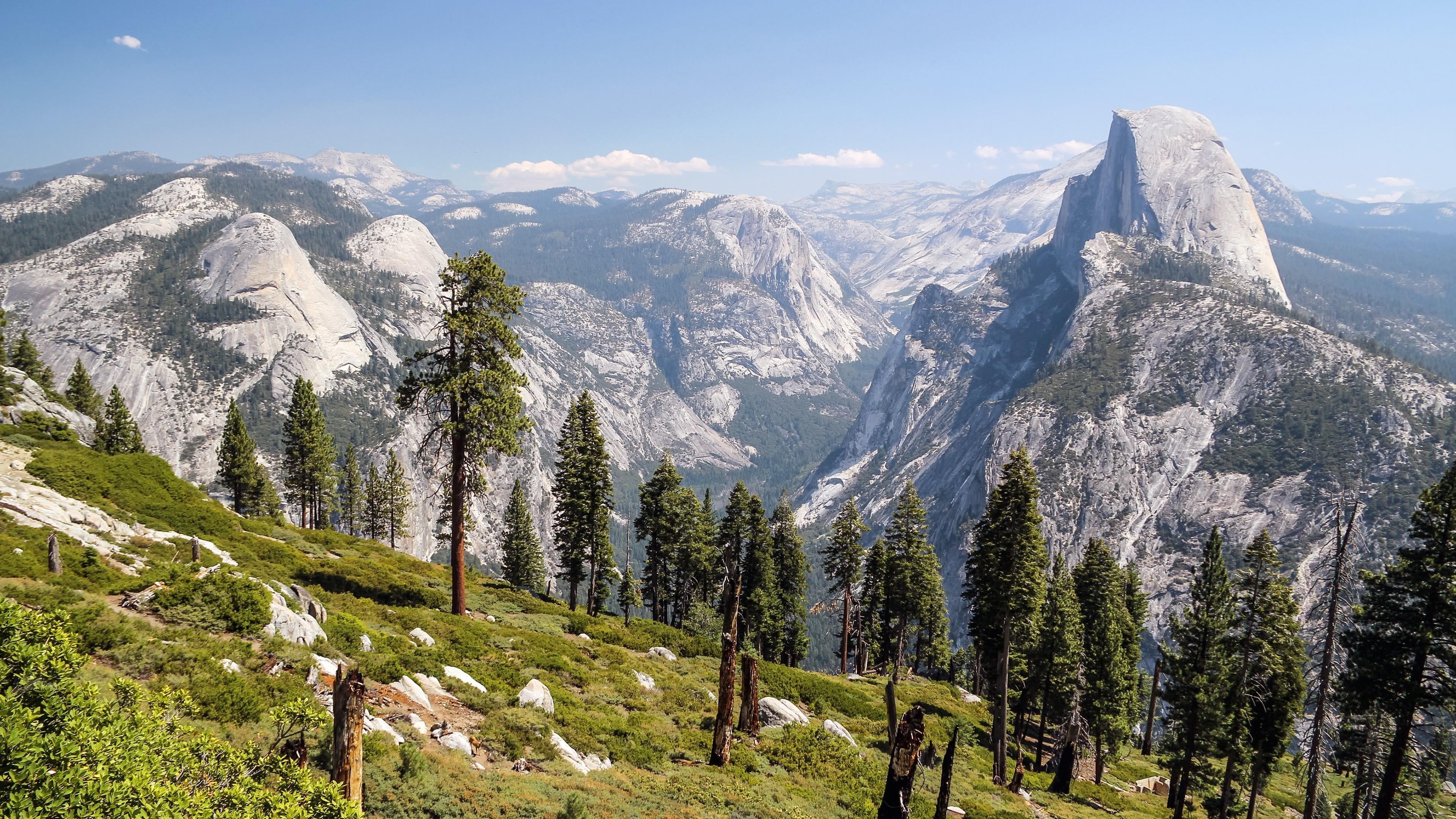 tranquility, day, landscape, land, california, beauty in nature, glacier point, no people, usa, united states, formation, yosemite national park, mountain range, HD Wallpaper