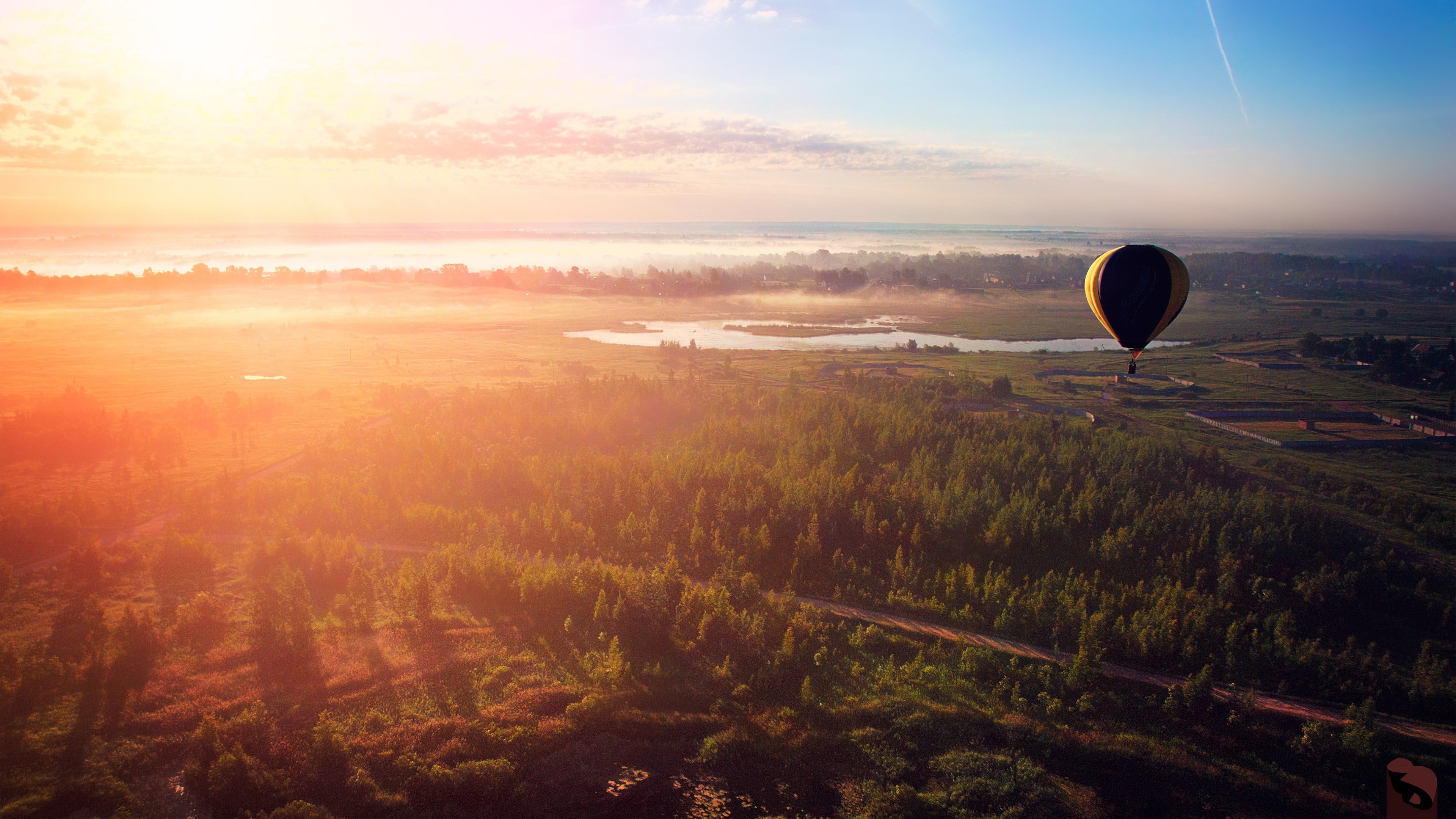 scenics - nature, sky, flying, travel, air vehicle, environment, balloon, no people, beauty in nature, transportation, tranquility, hot air balloons, landscape, HD Wallpaper