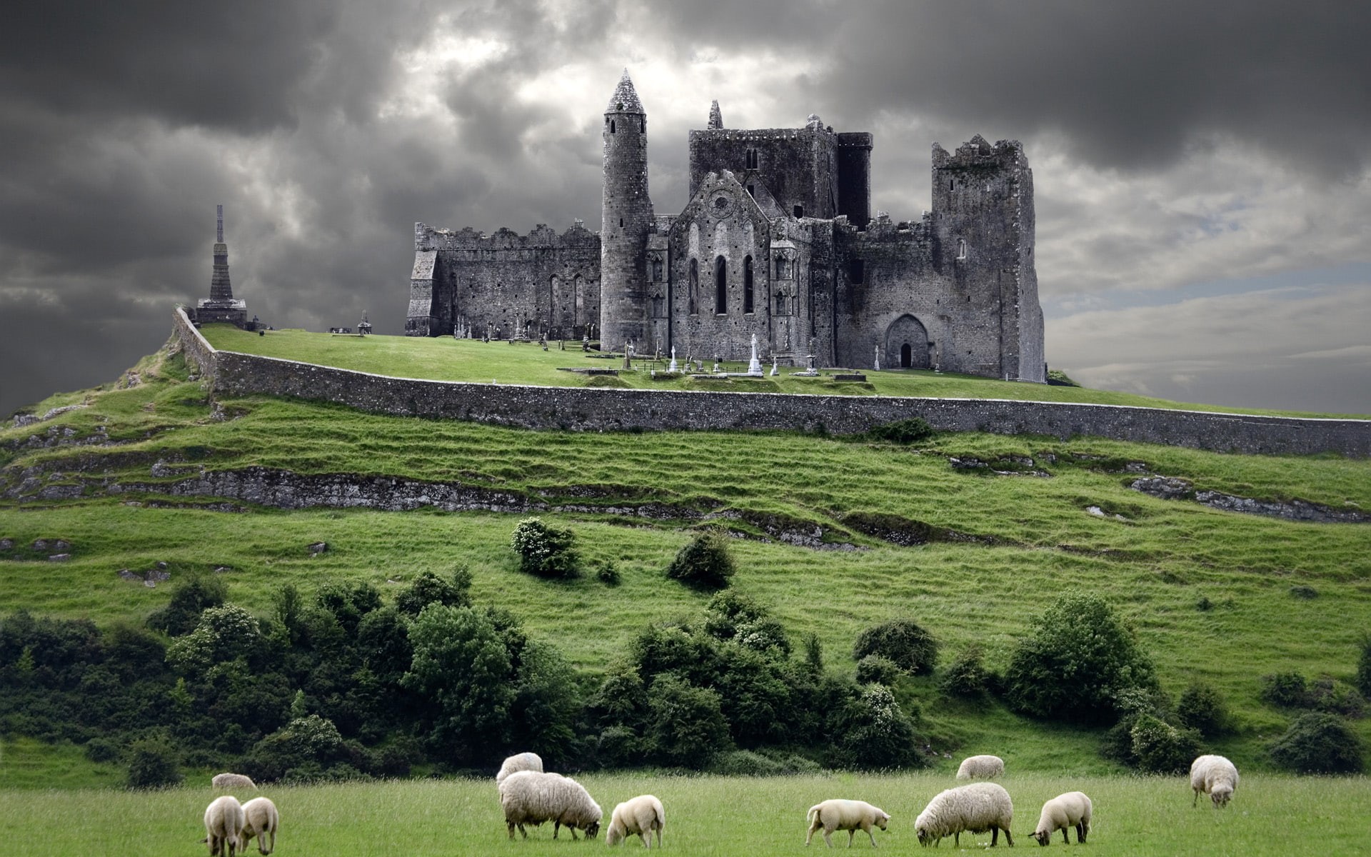 tipperary, cahir, county, cashel, 1080P, rock, travel and world, ireland, HD Wallpaper