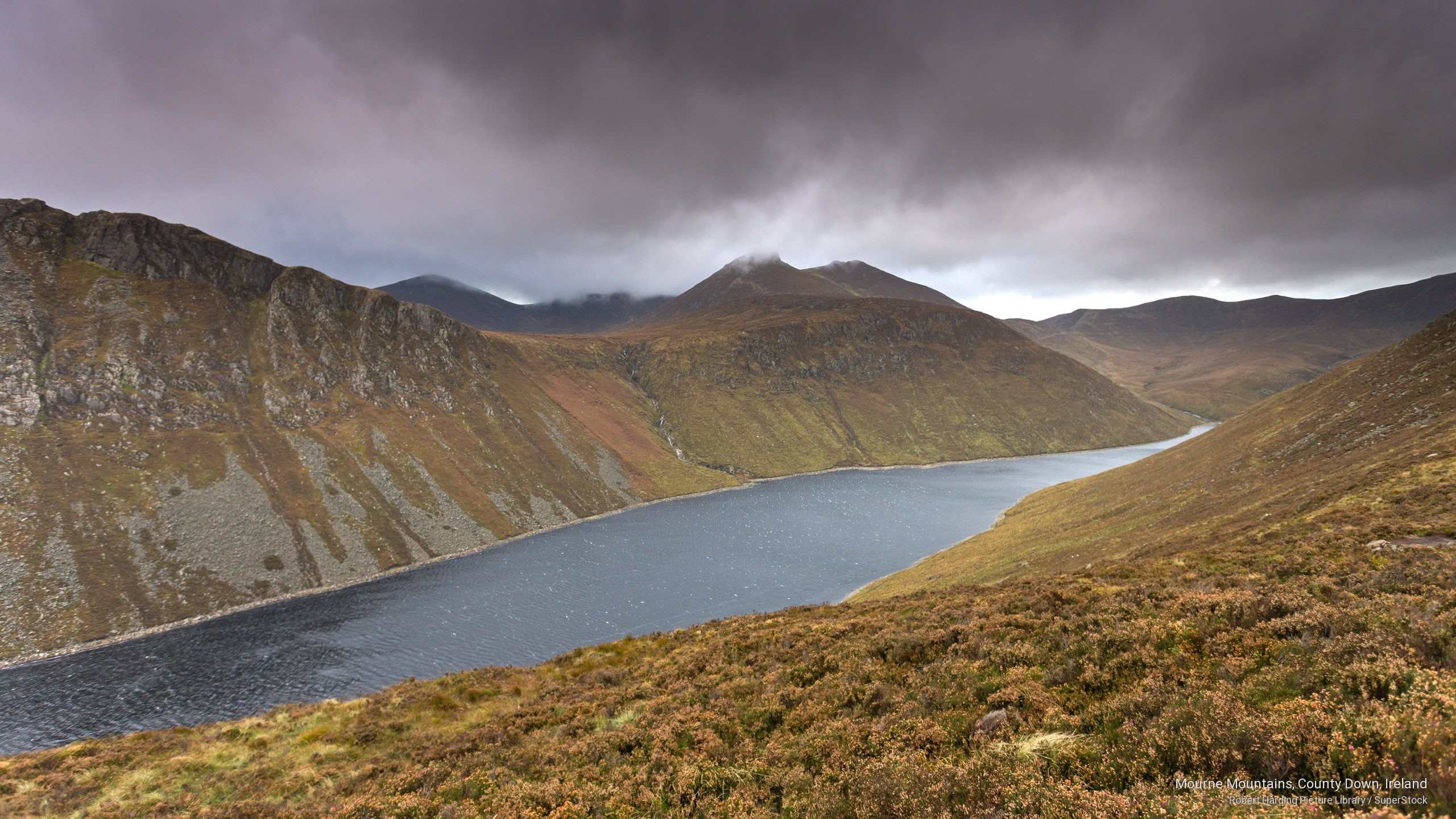 mourne, ireland, Mountains, county, 2K, HD Wallpaper