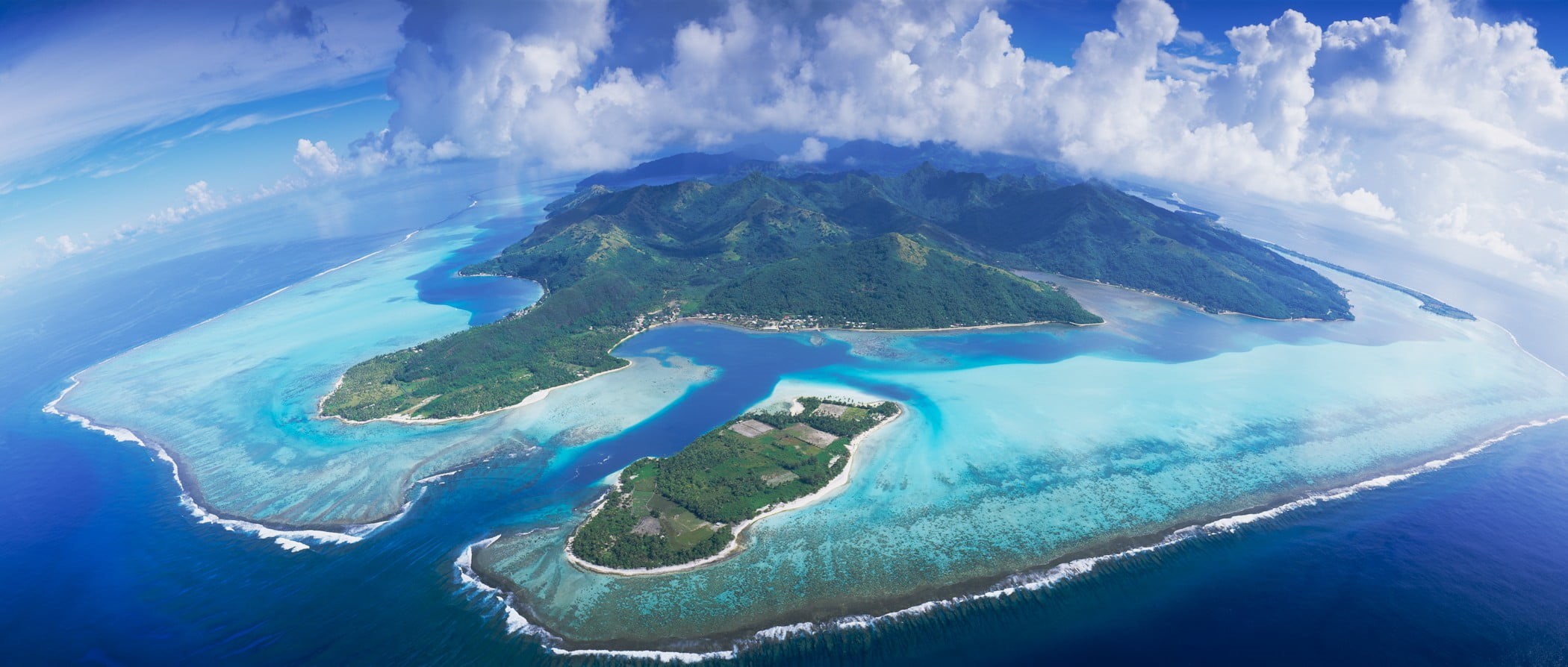 outdoors, environment, cloud - sky, no people, bay, topography, mountains, beauty in nature, tropical, blue, green, island, space, scenics - nature, sea, HD Wallpaper
