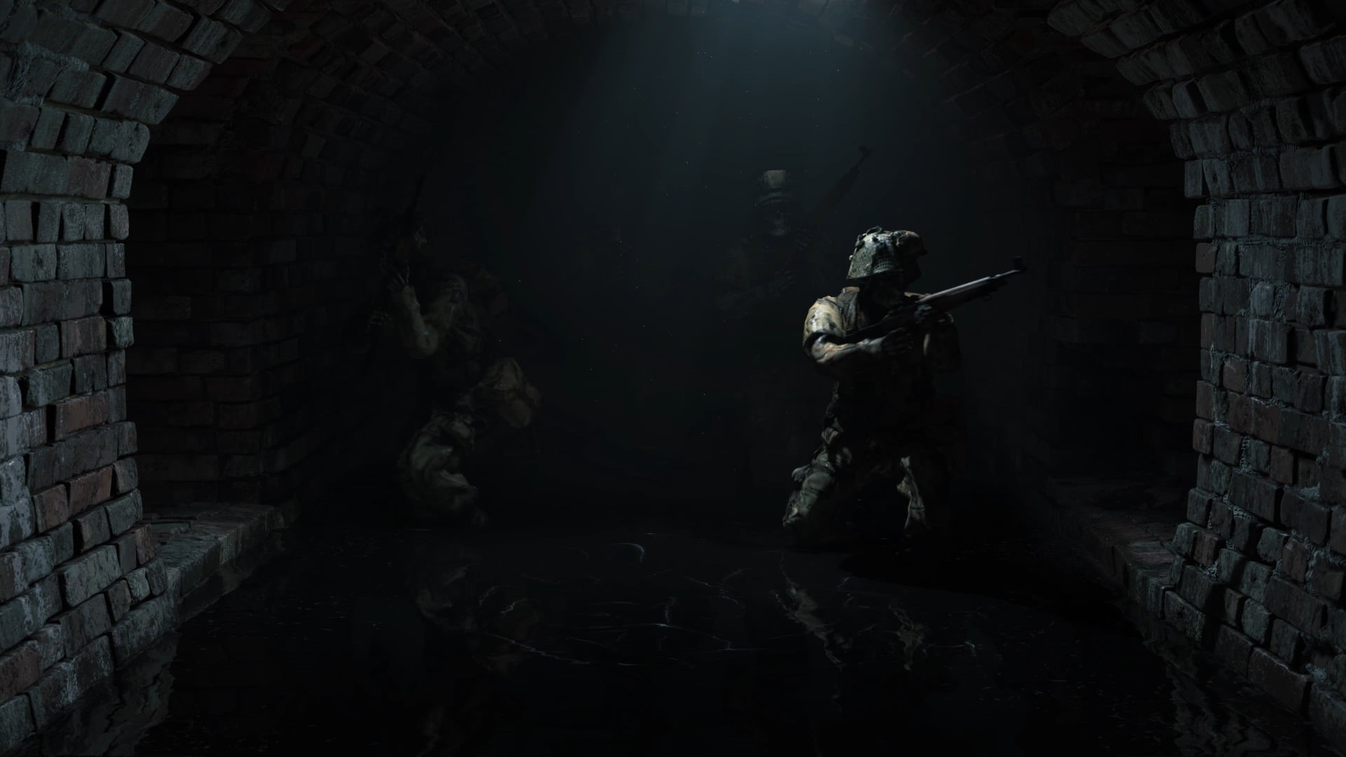 adult, wall - building feature, brick wall, building, wall, gray, brick, Mads Mikkelsen, Death Stranding, security, clothing, protection, tattoo, full length, HD Wallpaper