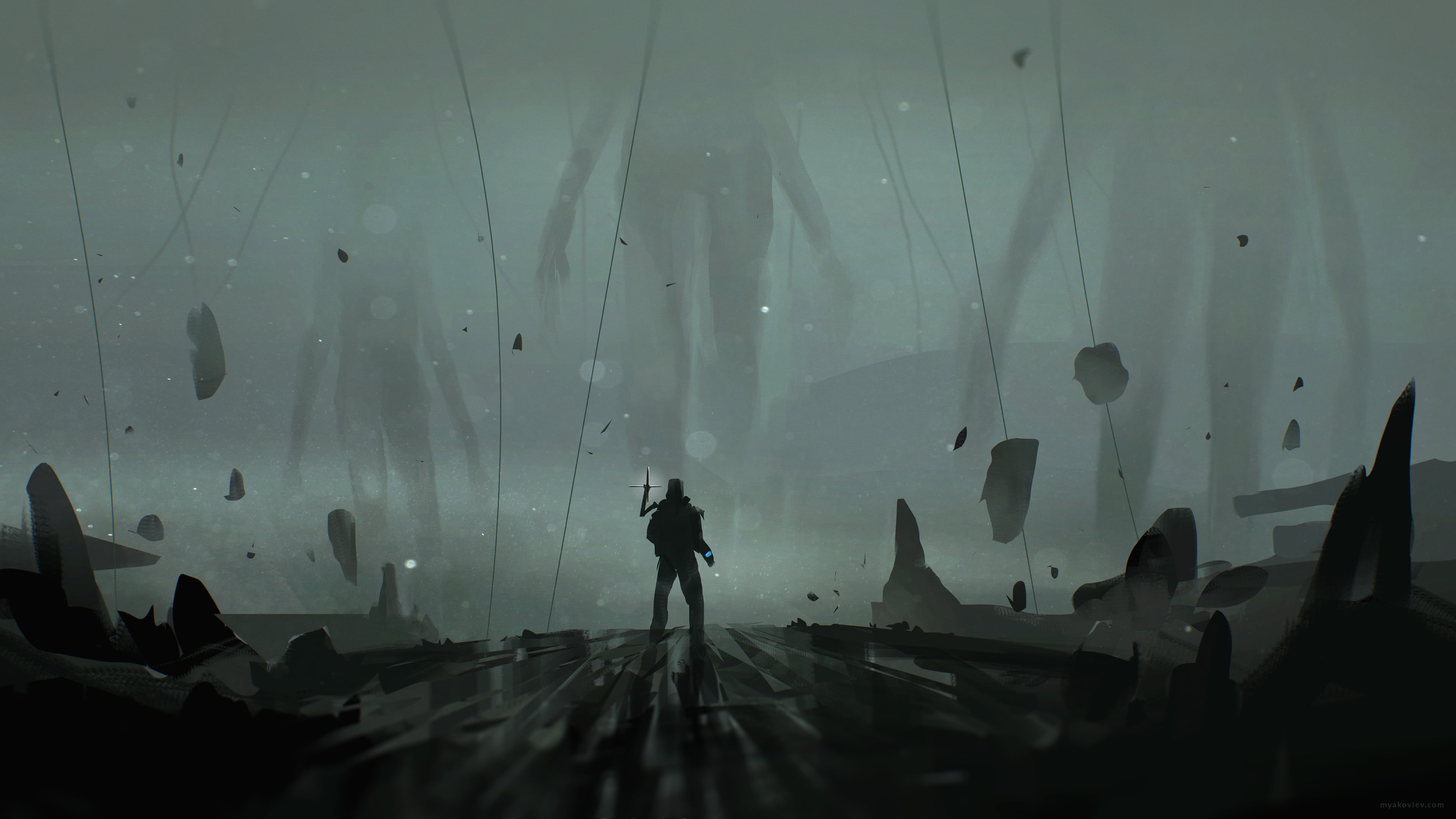video game art, Hideo Kojima, video games, 4K, Death Stranding, games art, HD Wallpaper