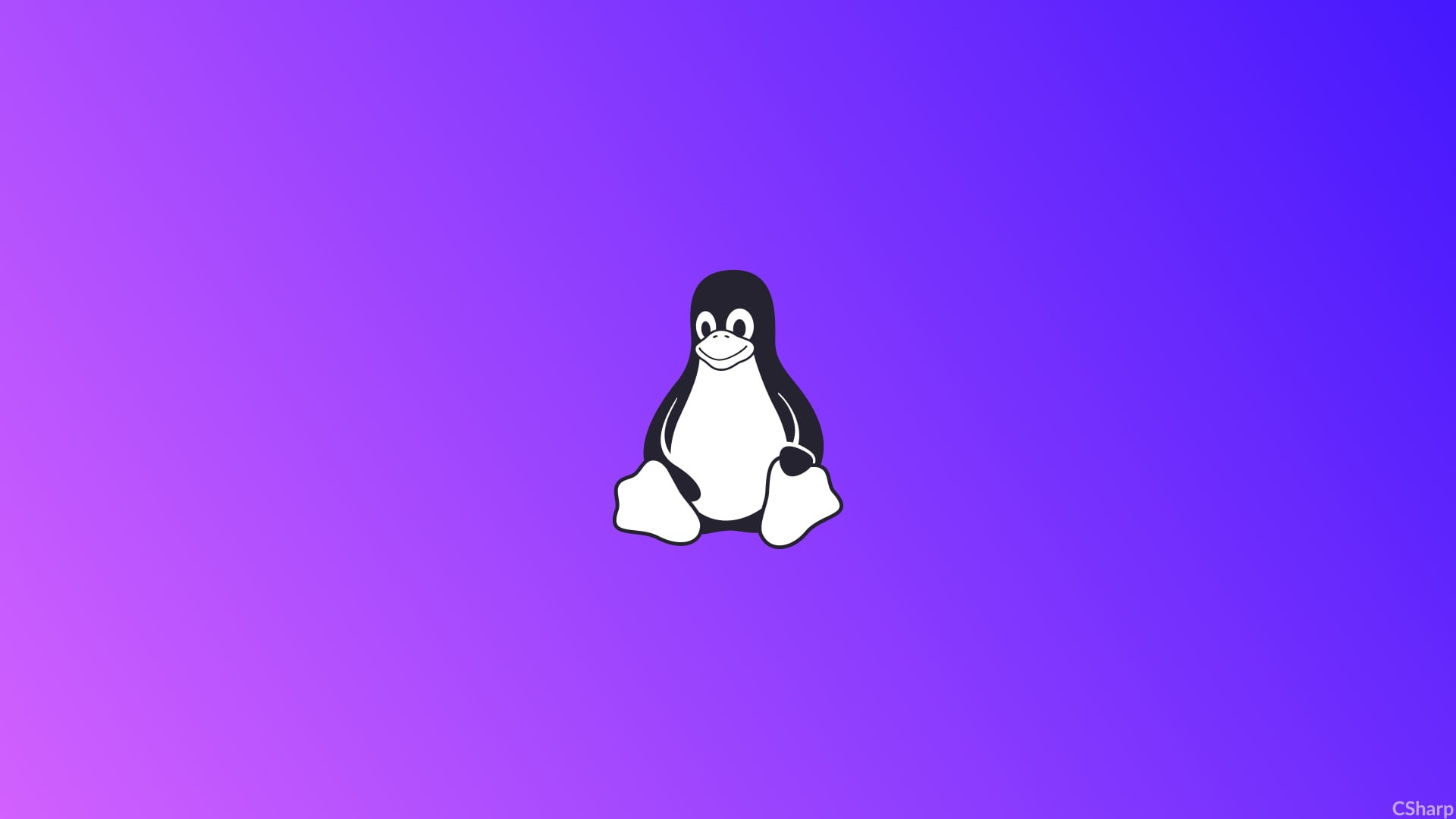Linux, Tux, minimalism, 1080P, simple, HD Wallpaper