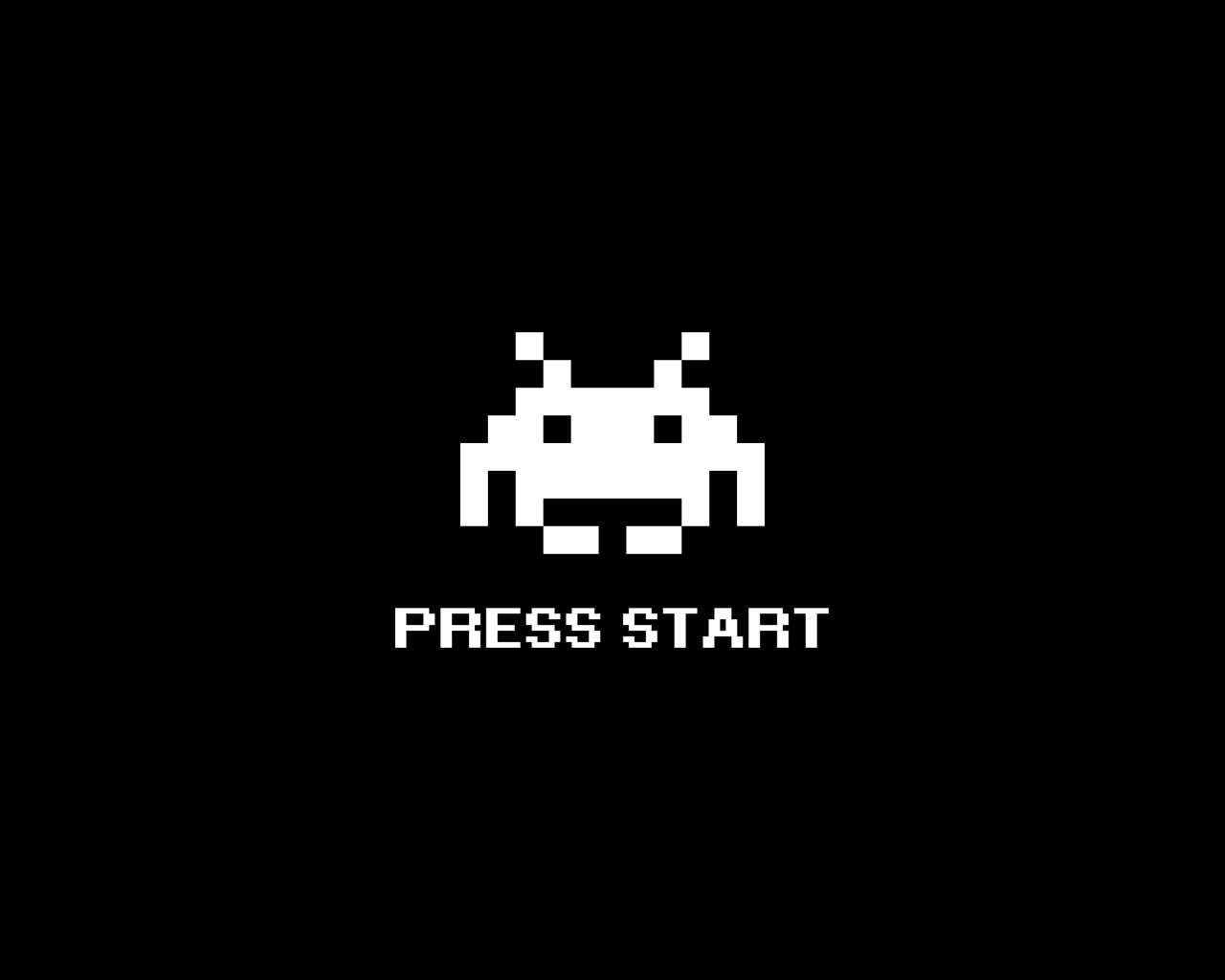 invaders, black, bw, 720P, space, bit, 8, video games, hd, HD Wallpaper